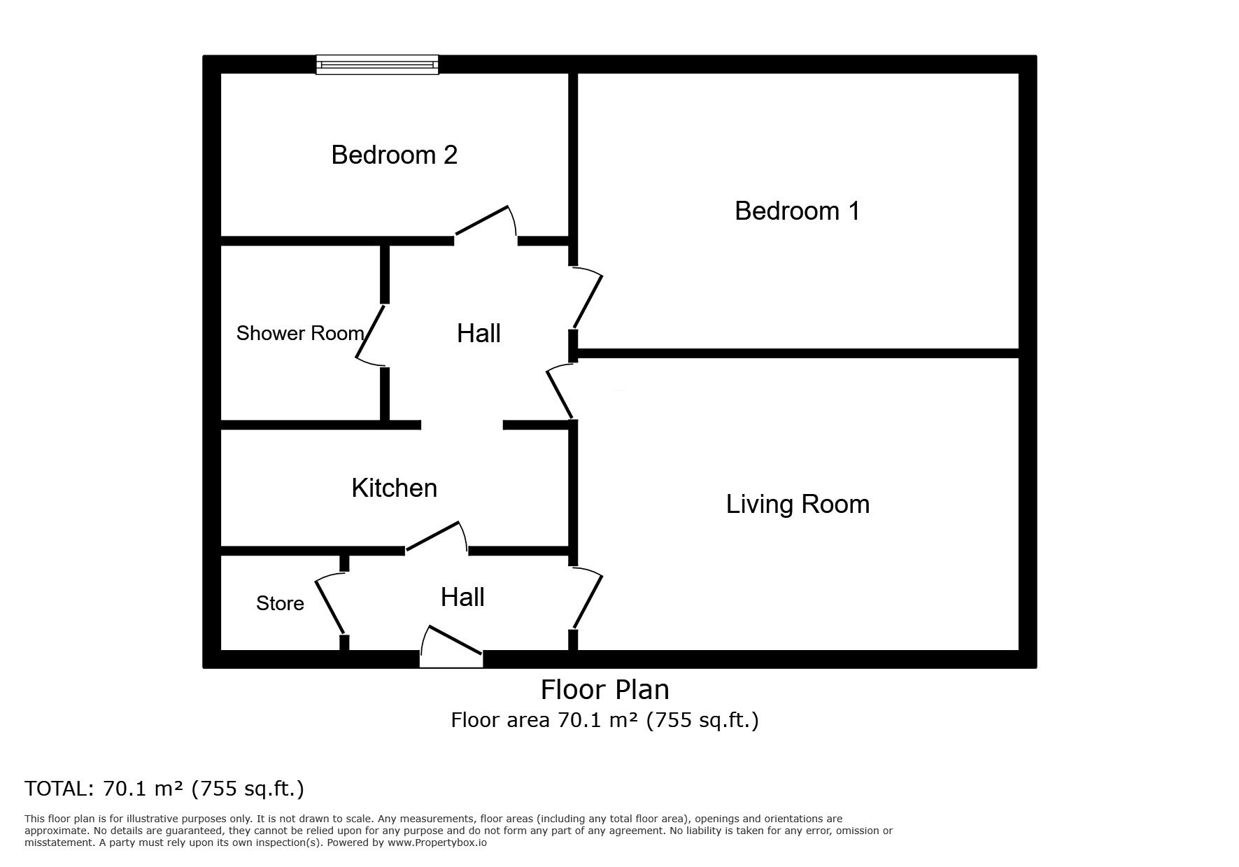 Floorplan of 2 bedroom Detached Bungalow for sale, Borden Way, Bury, Greater Manchester, BL9