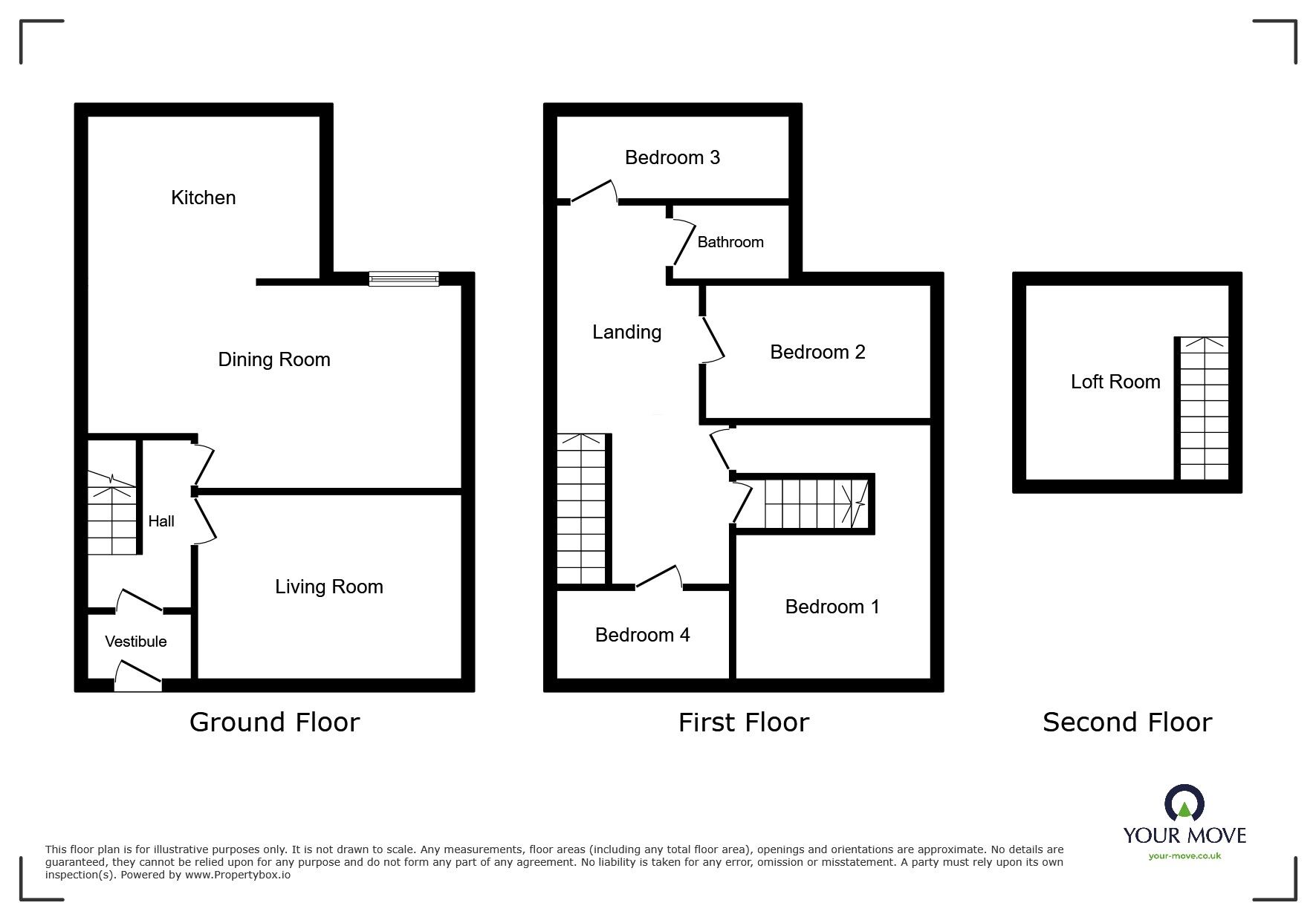 Floorplan of 4 bedroom Mid Terrace House for sale, Bolton Road, Bury, Greater Manchester, BL8