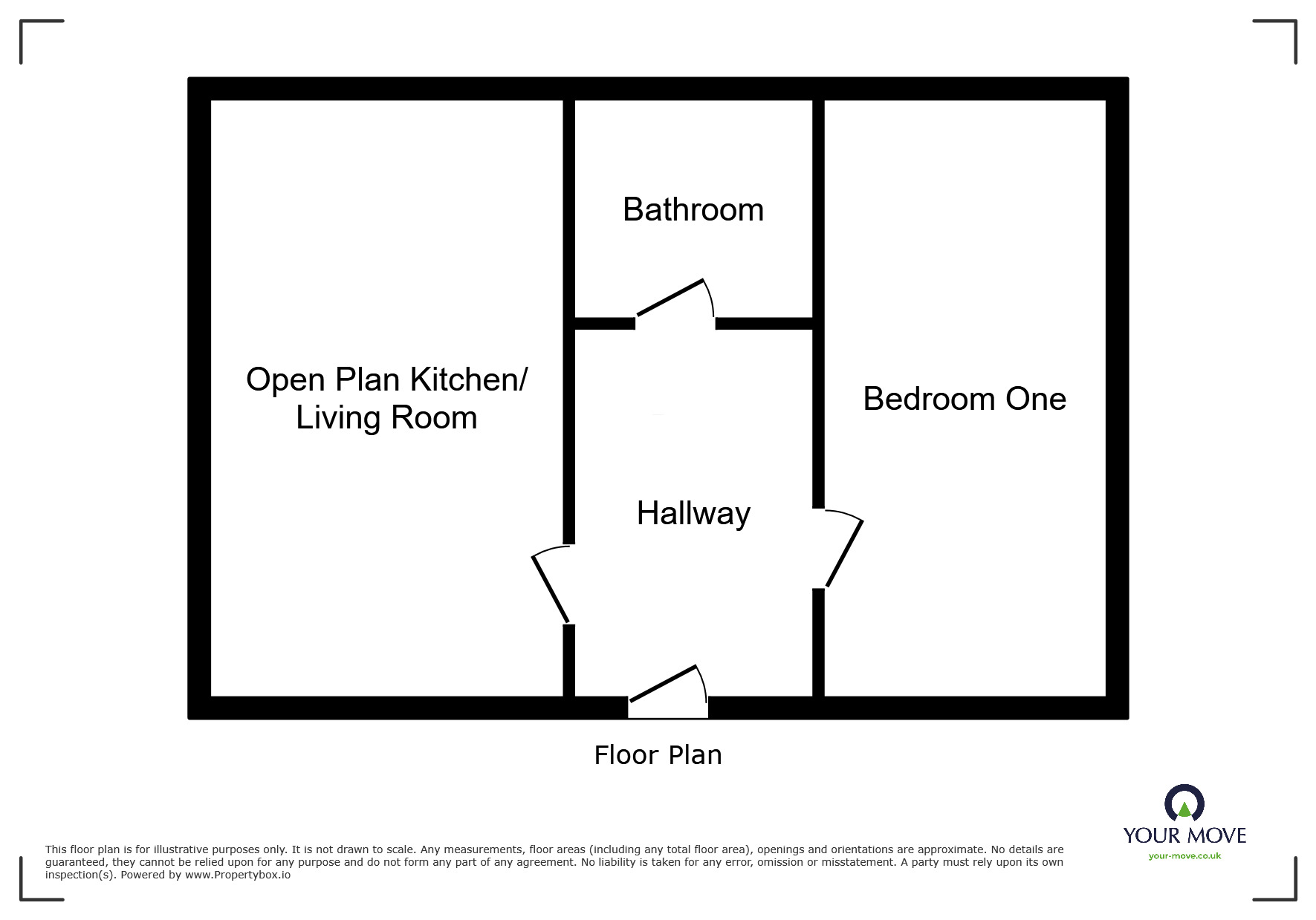 Floorplan of 1 bedroom  Flat for sale, Waterside Gardens, Bolton, Greater Manchester, BL1