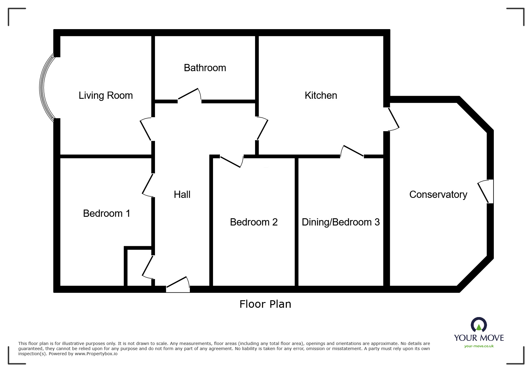 Floorplan of 2 bedroom Detached Bungalow for sale, Scot Lane, Blackrod, Greater Manchester, BL6