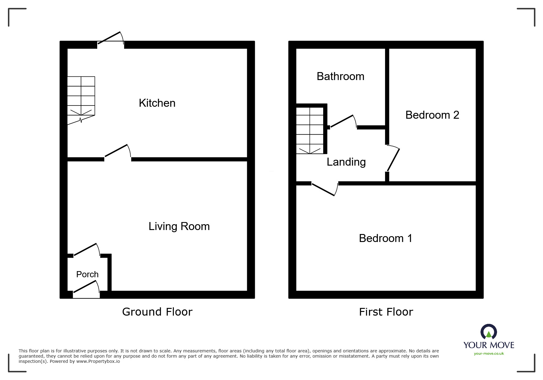 Floorplan of 2 bedroom Mid Terrace House for sale, Halton Street, Bolton, Greater Manchester, BL2