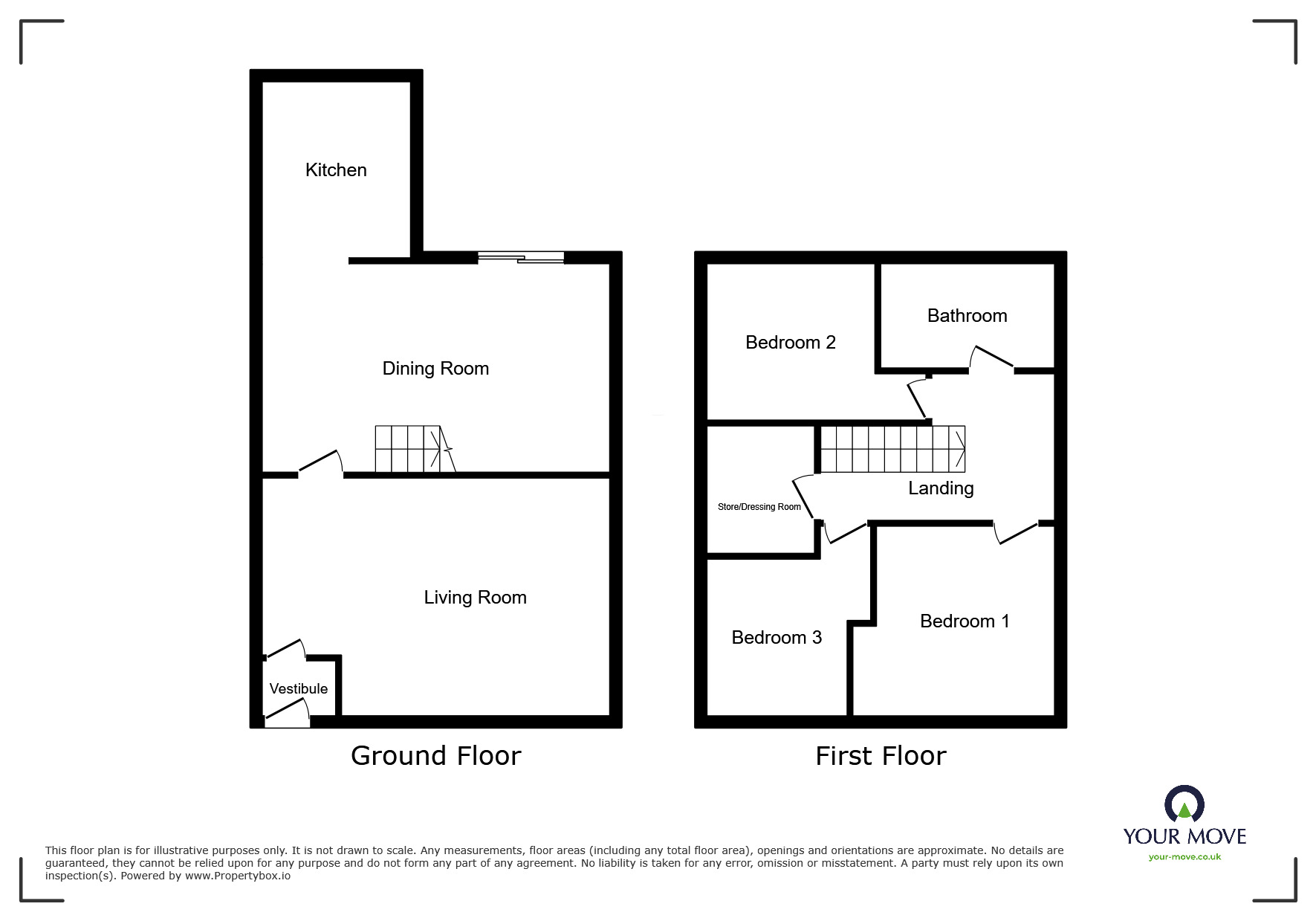 Floorplan of 3 bedroom Mid Terrace House to rent, Gigg Lane, Bury, Greater Manchester, BL9