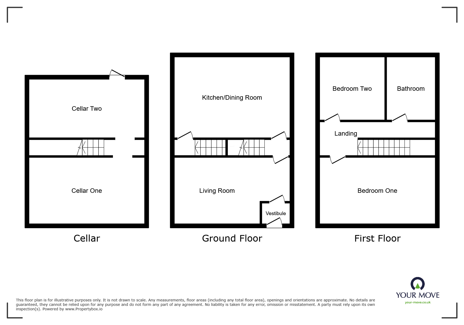 Floorplan of 2 bedroom Mid Terrace House for sale, High Street, Belmont, Lancashire, BL7