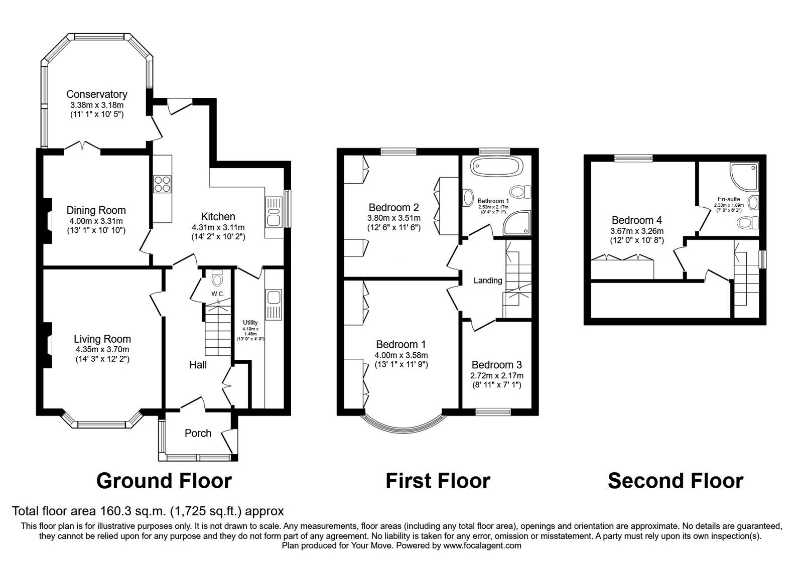 Floorplan of 4 bedroom Semi Detached House for sale, Eastgrove Avenue, Bolton, Greater Manchester, BL1