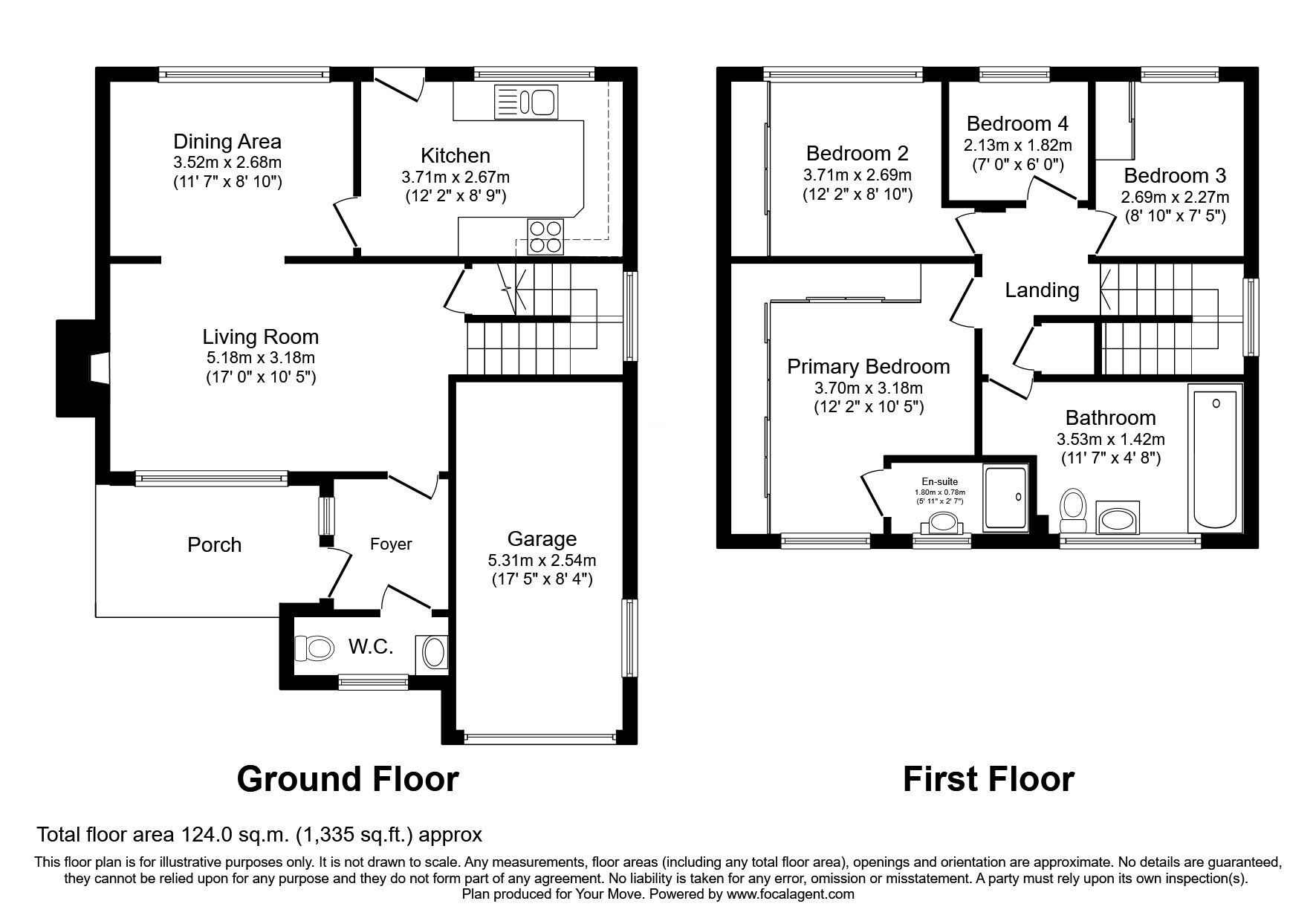 Floorplan of 4 bedroom Detached House for sale, Croyde Close, Bolton, Greater Manchester, BL2