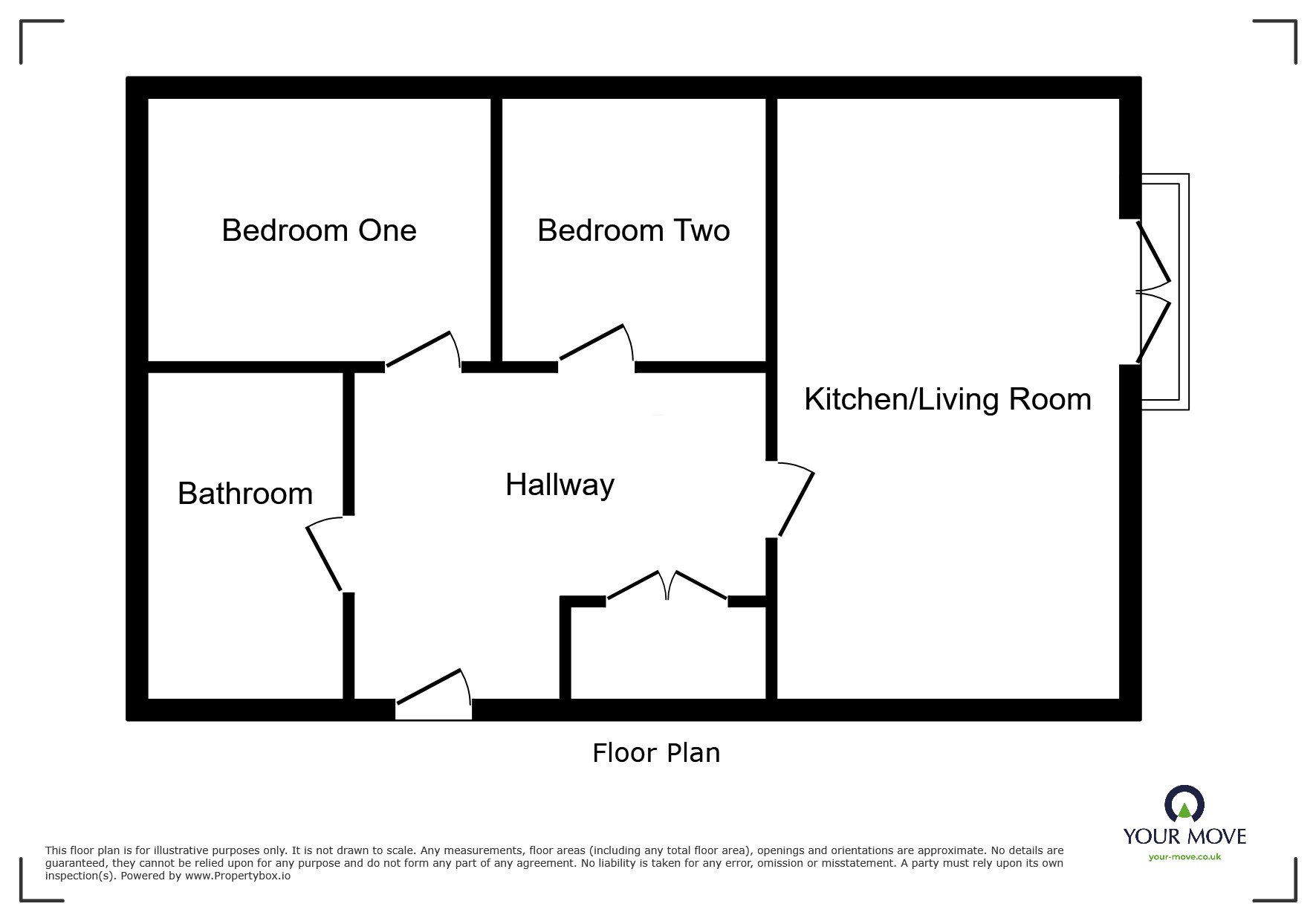 Floorplan of 2 bedroom Flat for sale, Finsbury Court, Bolton, Greater Manchester, BL1