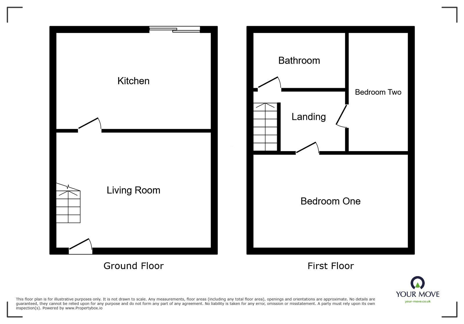 Floorplan of 2 bedroom Semi Detached House for sale, Brookwater Close, Tottington, Greater Manchester, BL8