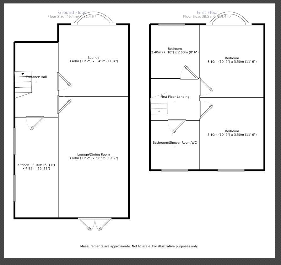 Floorplan of 3 bedroom Semi Detached House to rent, Teal Road, Studley, Warwickshire, B80