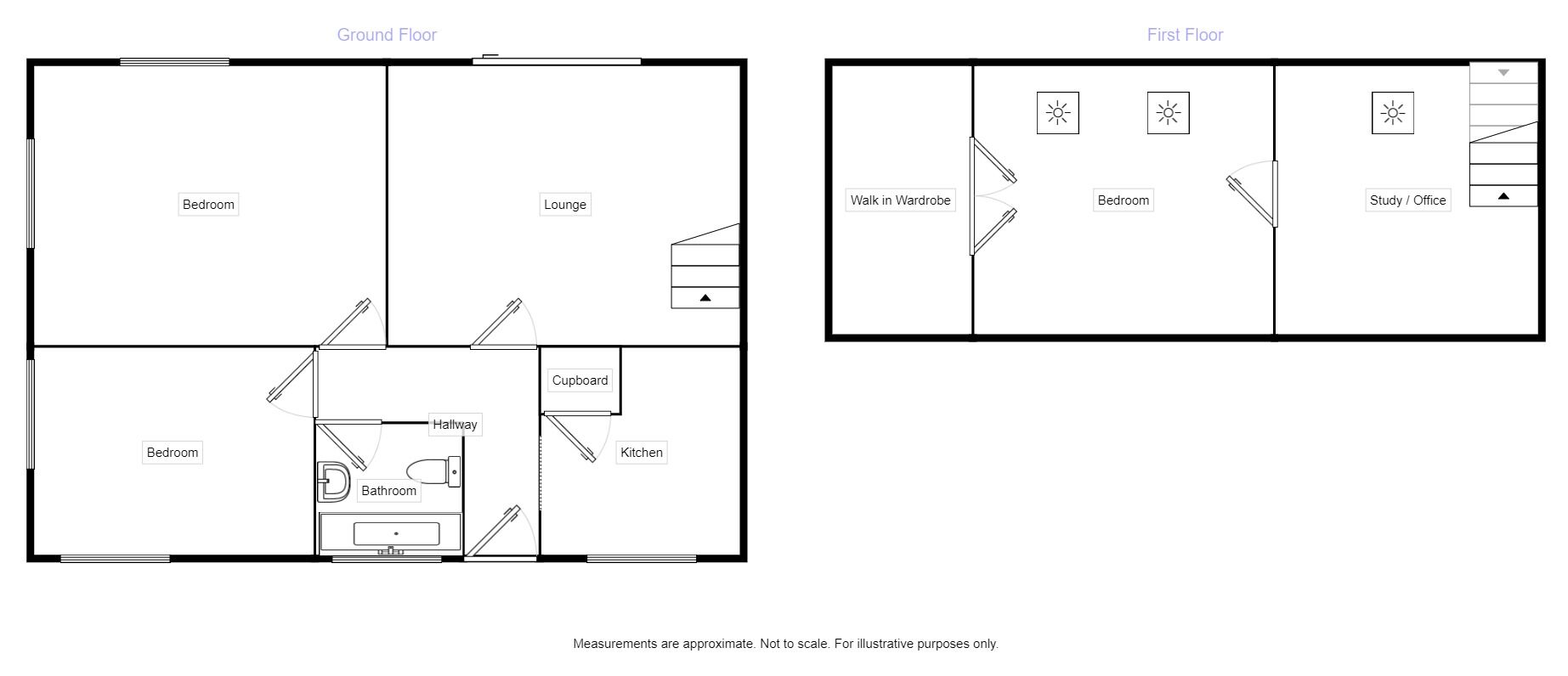 Floorplan of 3 bedroom End Terrace Bungalow for sale, Willow Court, Droitwich, Worcestershire, WR9