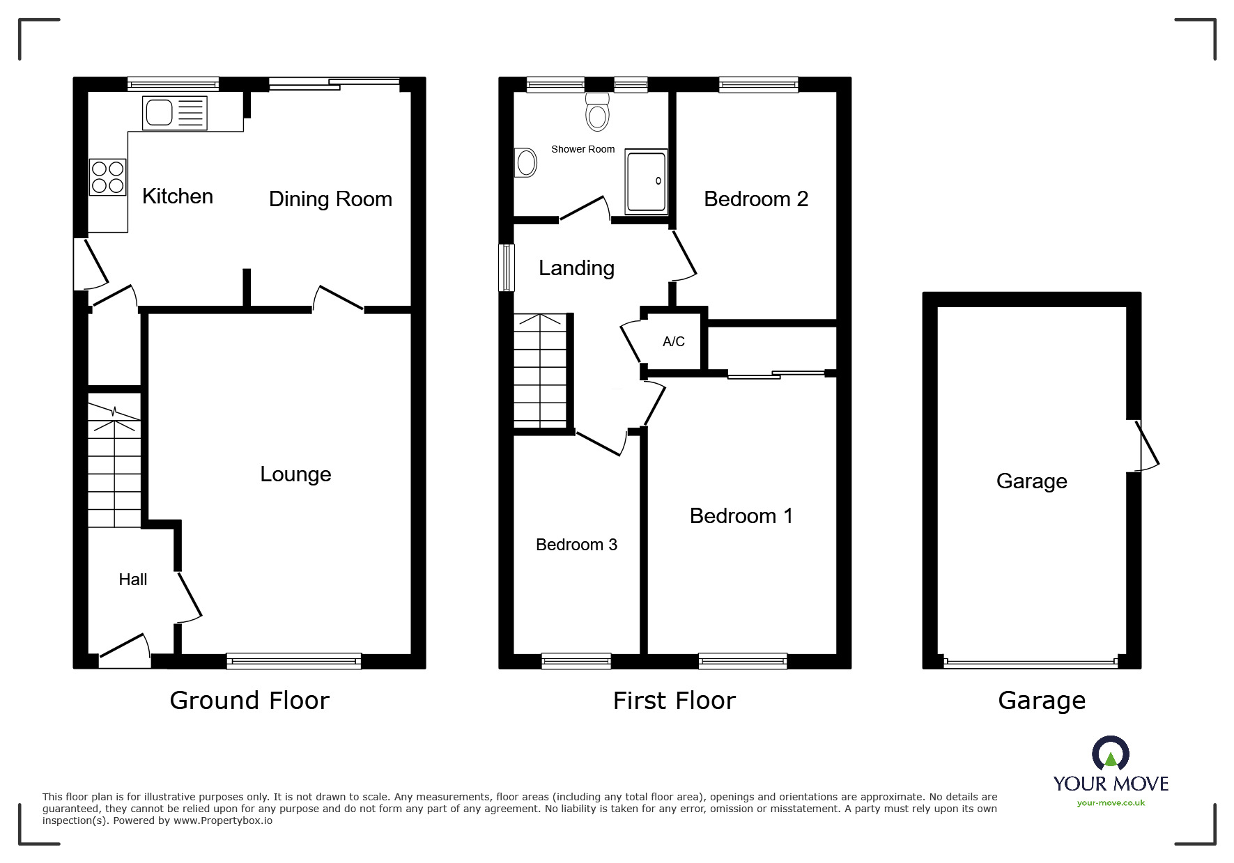Floorplan of 3 bedroom Semi Detached House for sale, School Road, Wychbold, Worcestershire, WR9