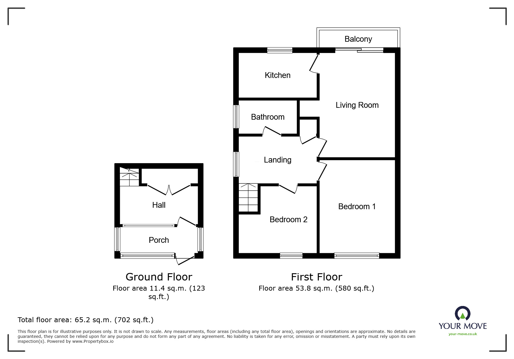 Floorplan of 2 bedroom  Flat for sale, Lords Lane, Studley, Warwickshire, B80