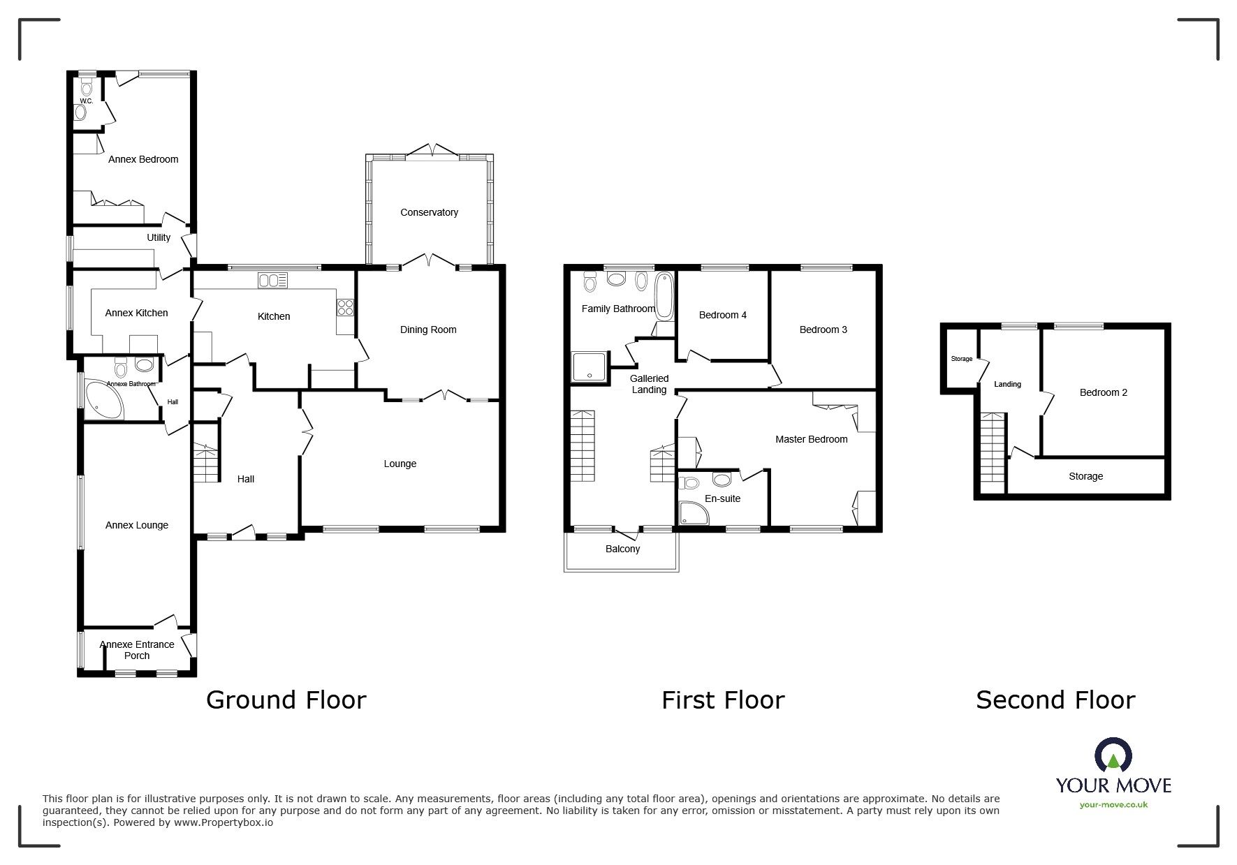 Floorplan of 5 bedroom Detached House for sale, Worcester Road, Upton Warren, Worcestershire, B61