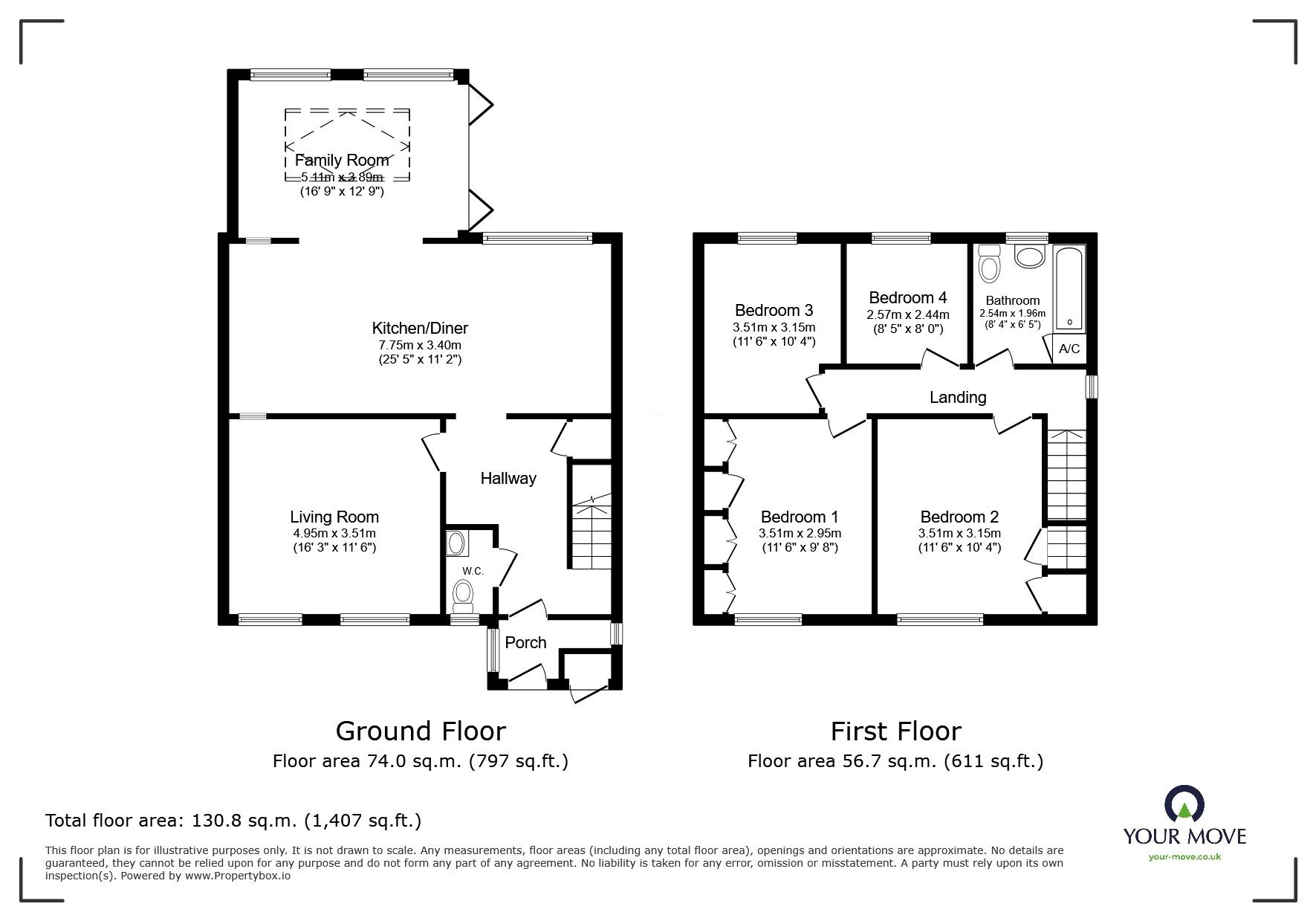 Floorplan of 4 bedroom End Terrace House for sale, Queen Elizabeth Road, Rubery, Birmingham, B45