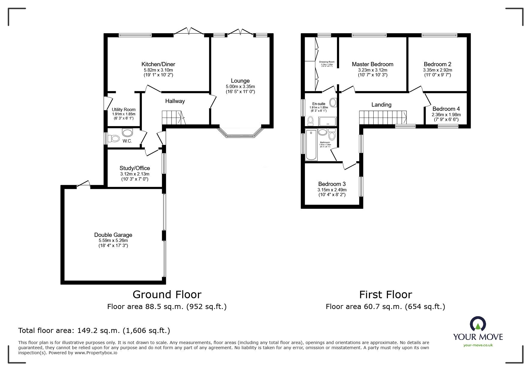 Floorplan of 4 bedroom Detached House for sale, Goscote Close, Redditch, Worcestershire, B97
