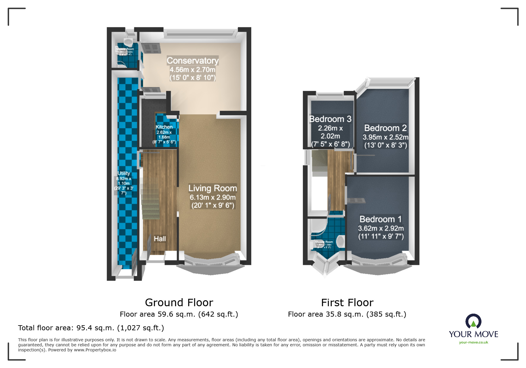 Floorplan of 3 bedroom Semi Detached House for sale, Ryde Park Road, Rednal, West Midlands, B45