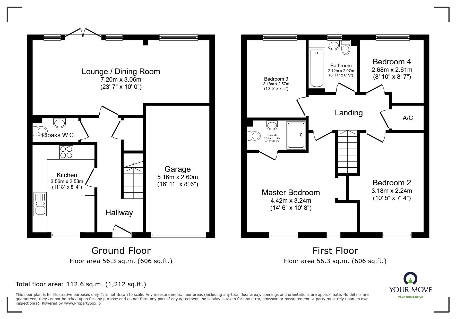 Floorplan of 4 bedroom Detached House for sale, Wigse Avenue, Kidderminster, Worcestershire, DY11