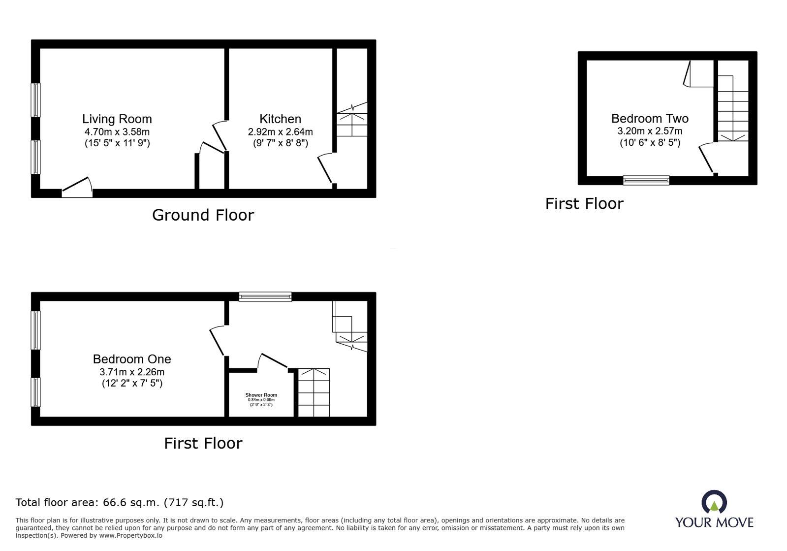 Floorplan of 2 bedroom Property to rent, Head Street, Pershore, Worcestershire, WR10