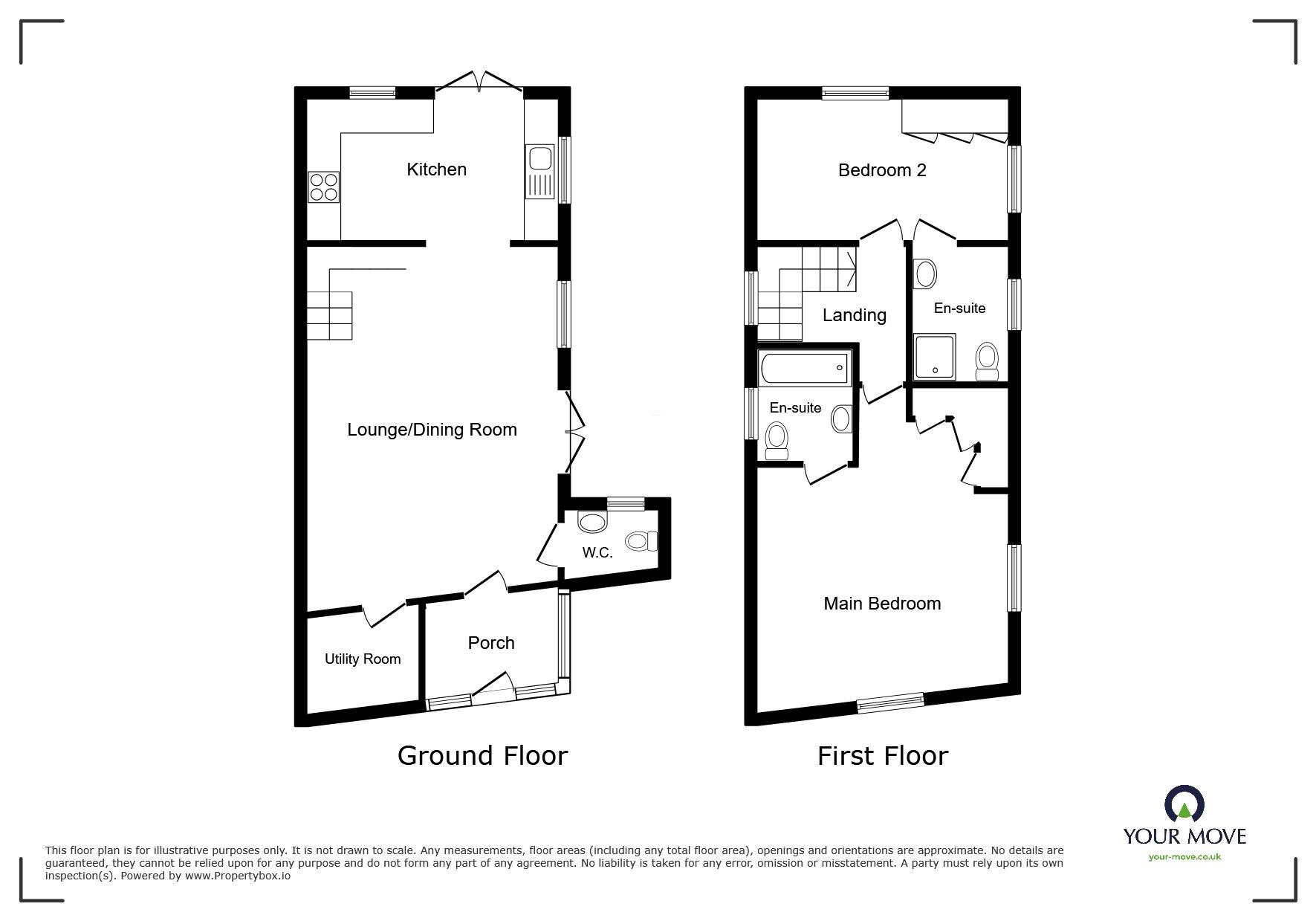 Floorplan of 2 bedroom Detached House for sale, Tutnall Close, Tutnall, Worcestershire, B60