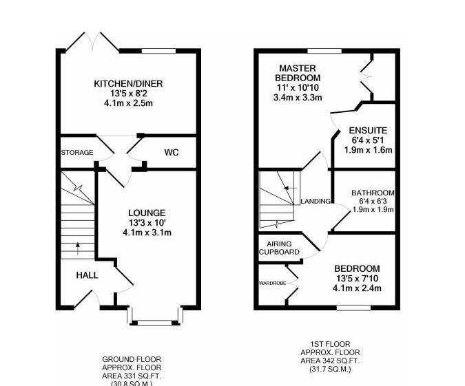 Floorplan of 2 bedroom Semi Detached House to rent, Frogmill Road, Birmingham, West Midlands, B31
