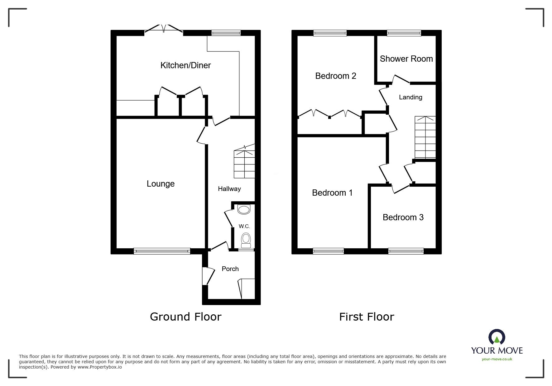 Floorplan of 3 bedroom Mid Terrace House for sale, Arrowfield Green, Kings Norton, Birmingham, B38