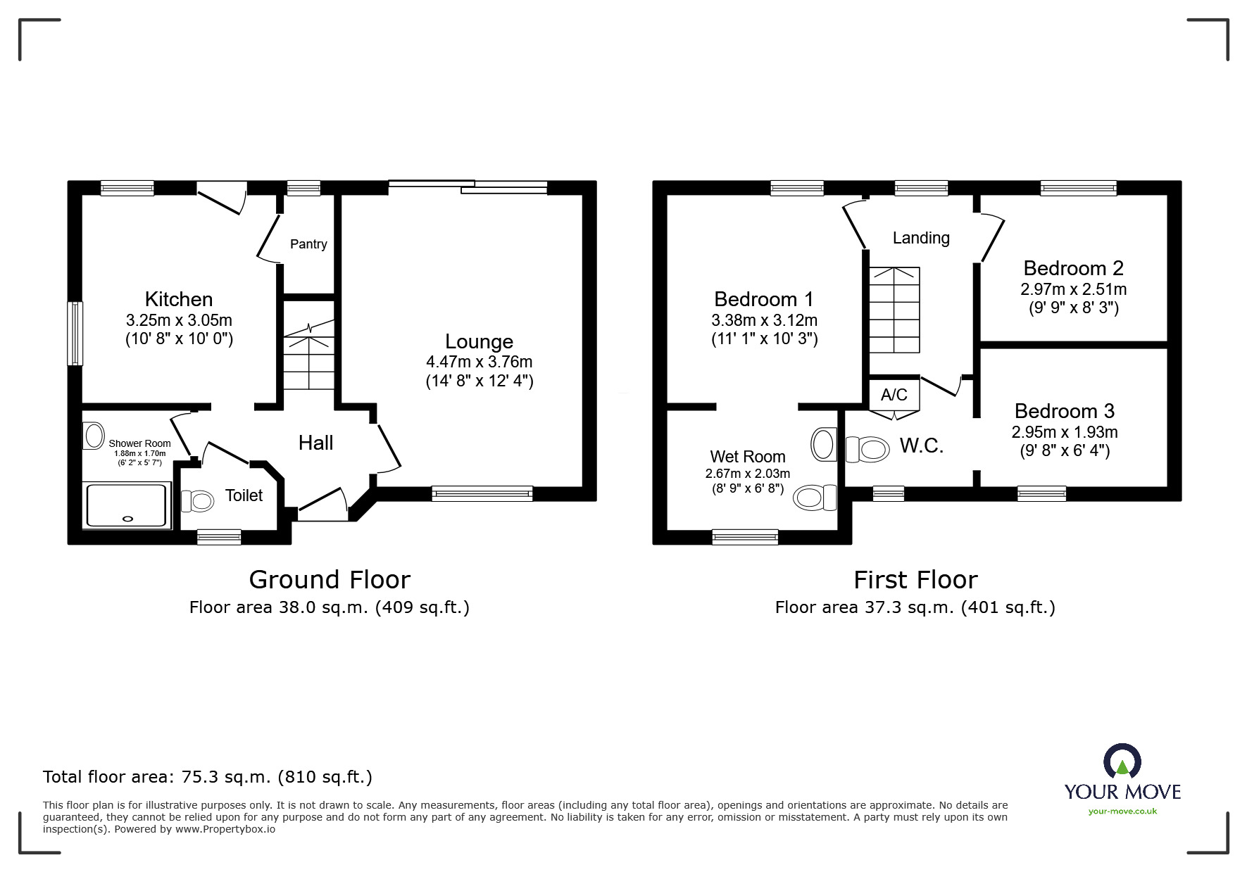 Floorplan of 3 bedroom Semi Detached House for sale, Rigby Lane, Aston Fields, Worcestershire, B60
