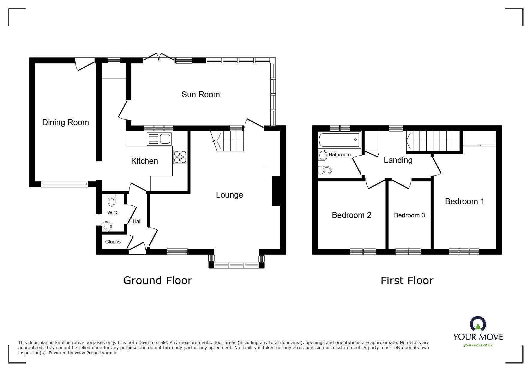 Floorplan of 3 bedroom Detached House for sale, The Flats, Bromsgrove, Worcestershire, B61