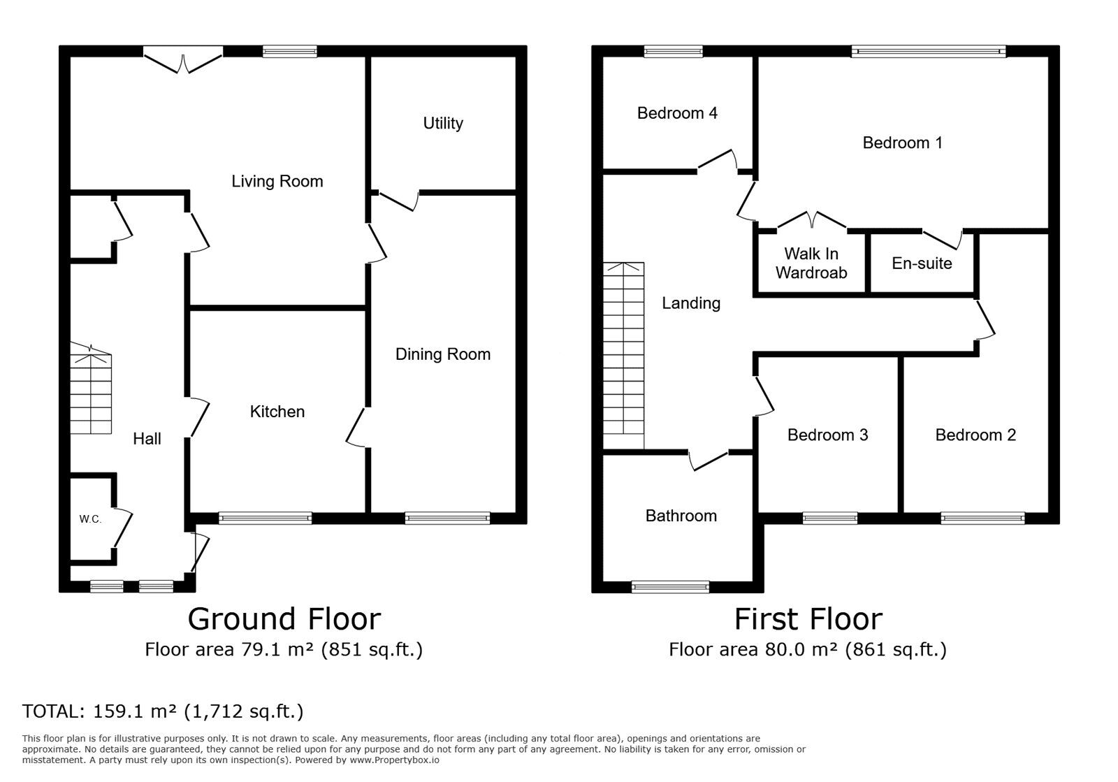 Floorplan of 4 bedroom Detached House to rent, Birmingham Road, Bromsgrove, Worcestershire, B61