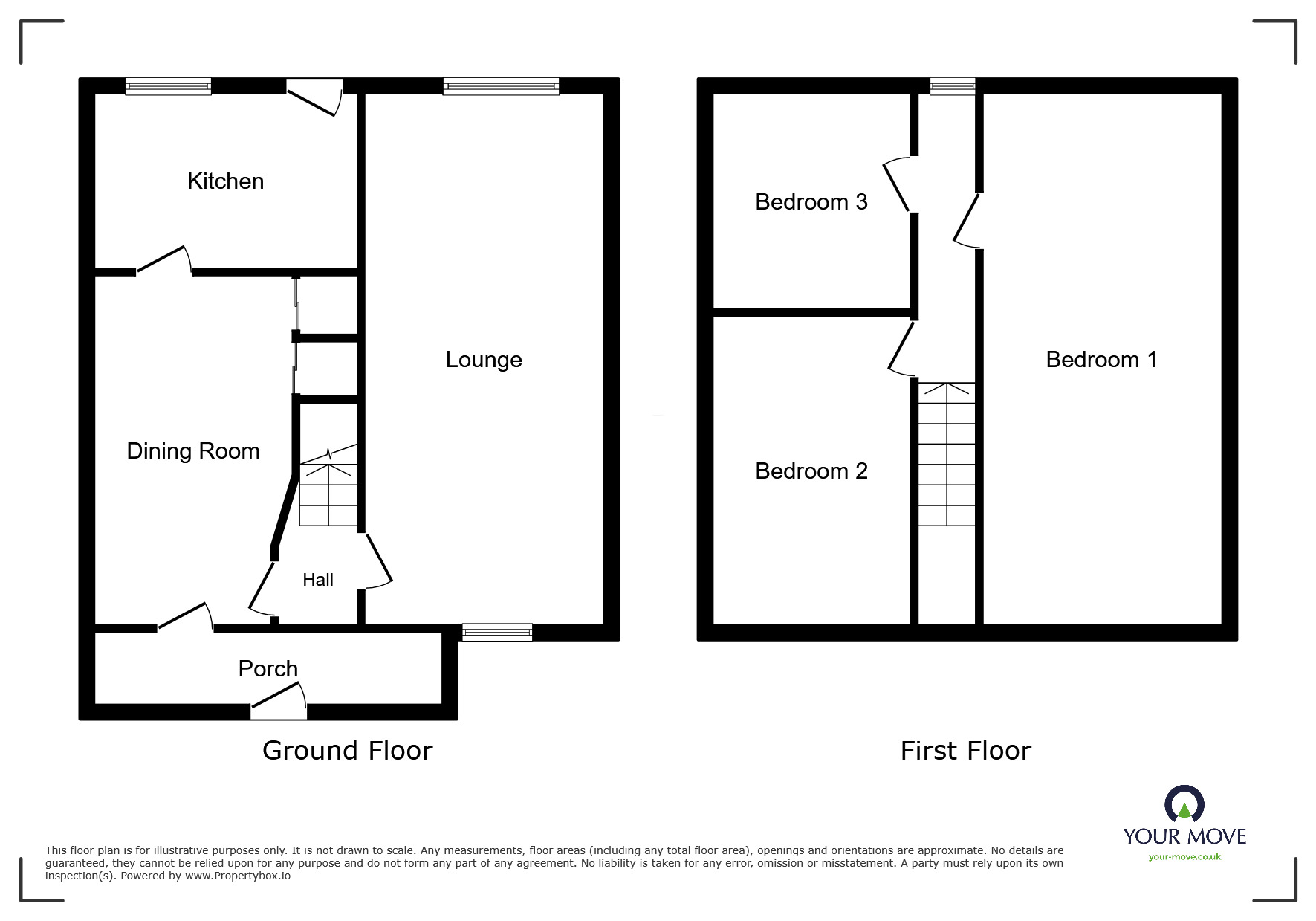 Floorplan of 2 bedroom Semi Detached House to rent, Salwarpe Road, Bromsgrove, Worcestershire, B60