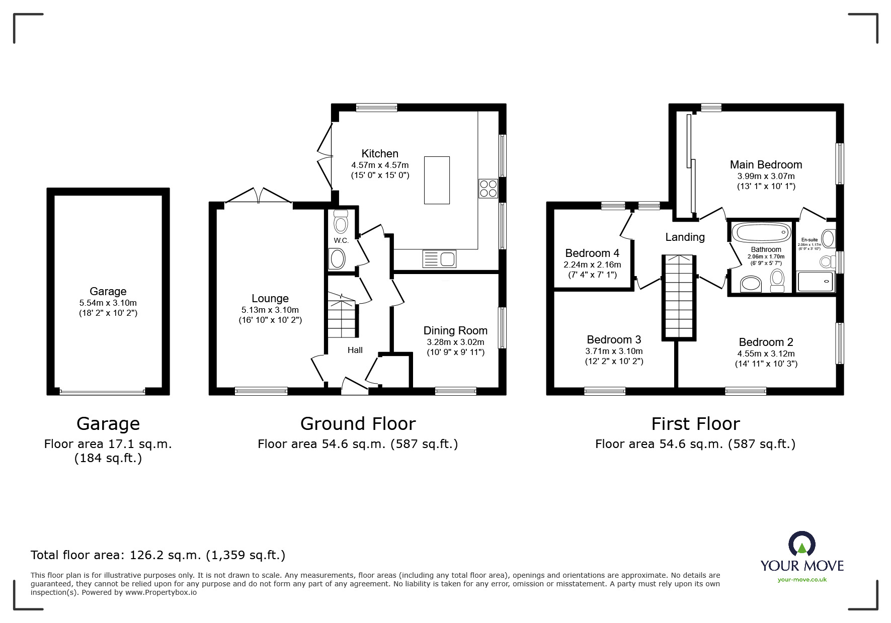 Floorplan of 4 bedroom Detached House for sale, Brine Well Crescent, Stoke Prior, Worcestershire, B60