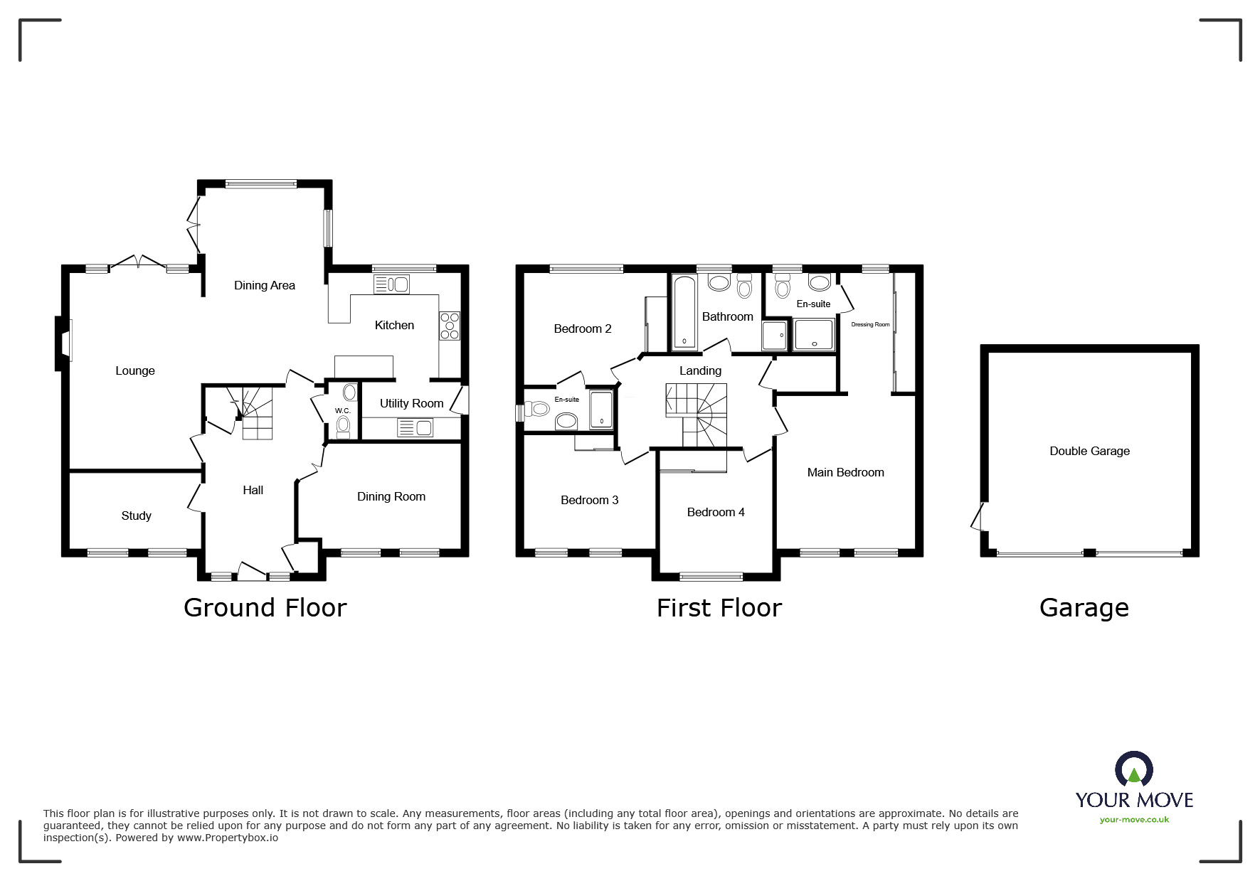 Floorplan of 4 bedroom Detached House for sale, Palmyra Road, Bromsgrove, Worcestershire, B60