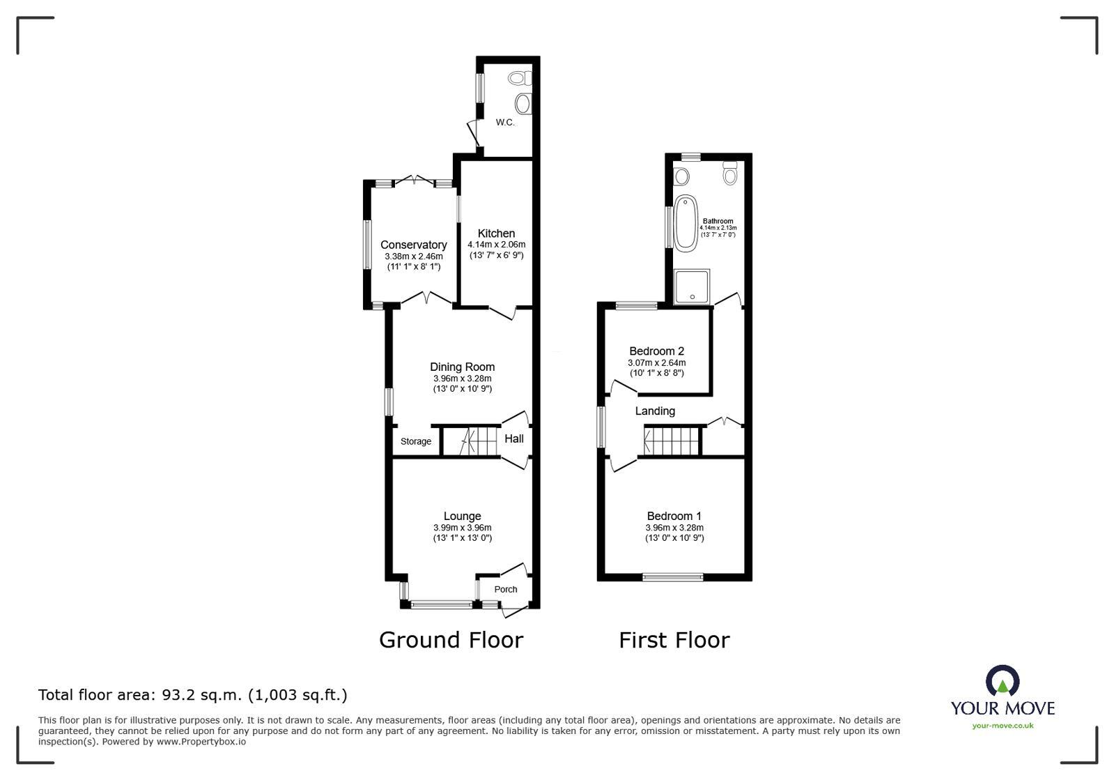 Floorplan of 2 bedroom Semi Detached House for sale, Leach Heath Lane, Rubery, Birmingham, B45