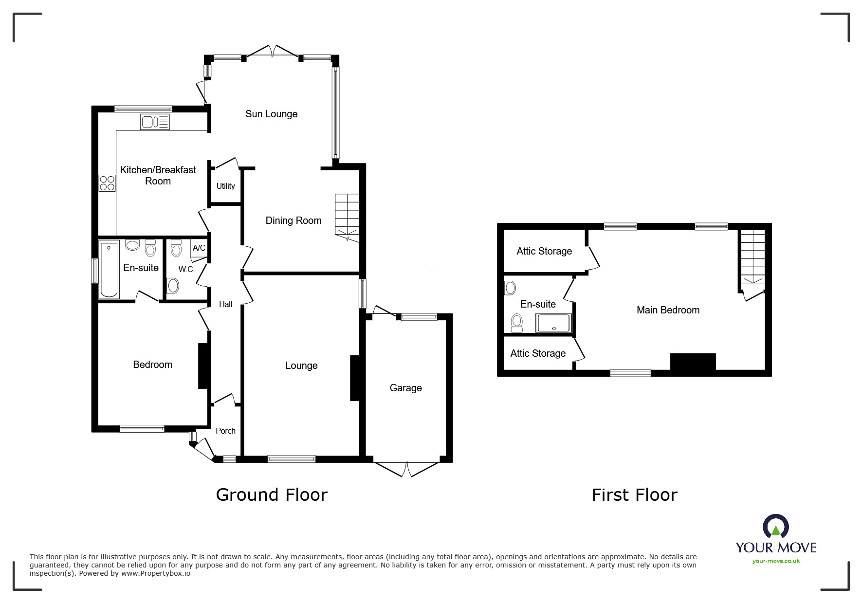 Floorplan of 2 bedroom Detached Bungalow for sale, Hawthorn Road, Bromsgrove, Worcestershire, B61