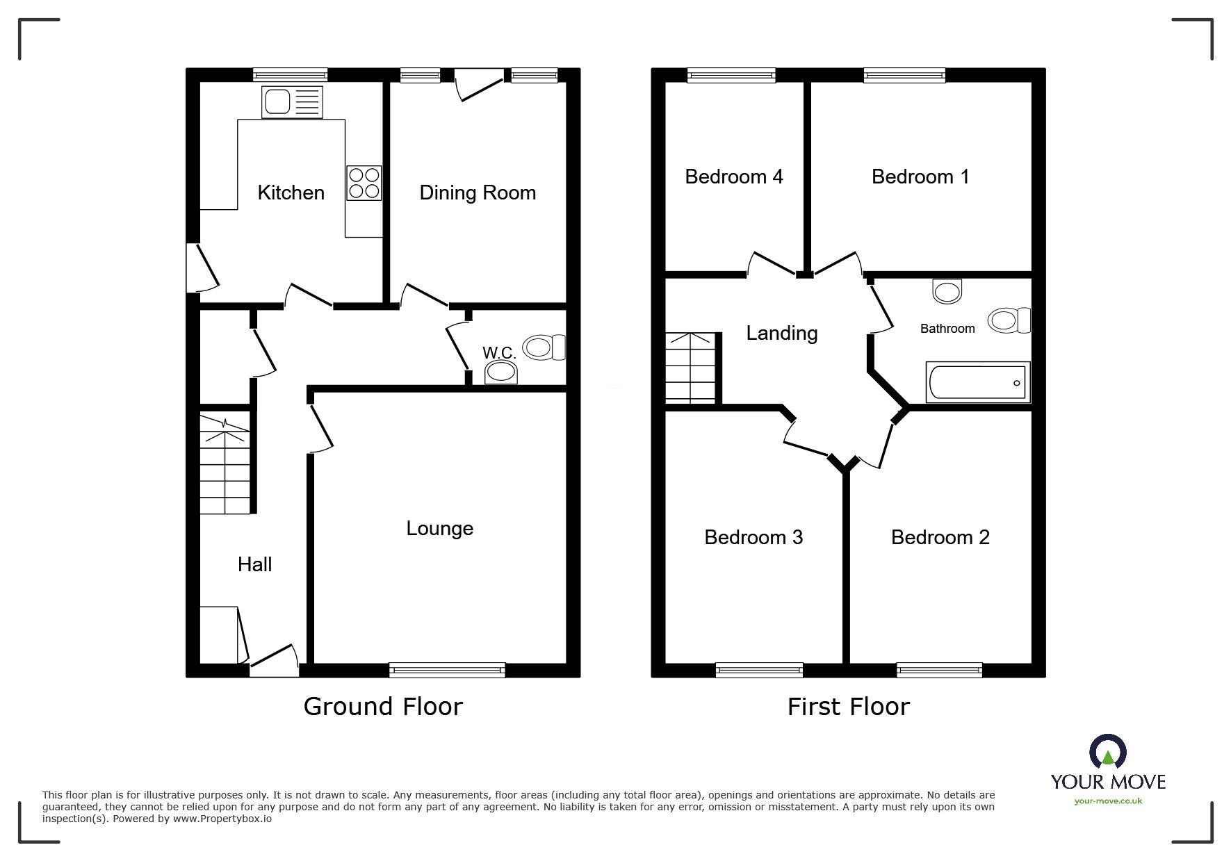 Floorplan of 4 bedroom End Terrace House for sale, William Road, Birmingham, West Midlands, B31