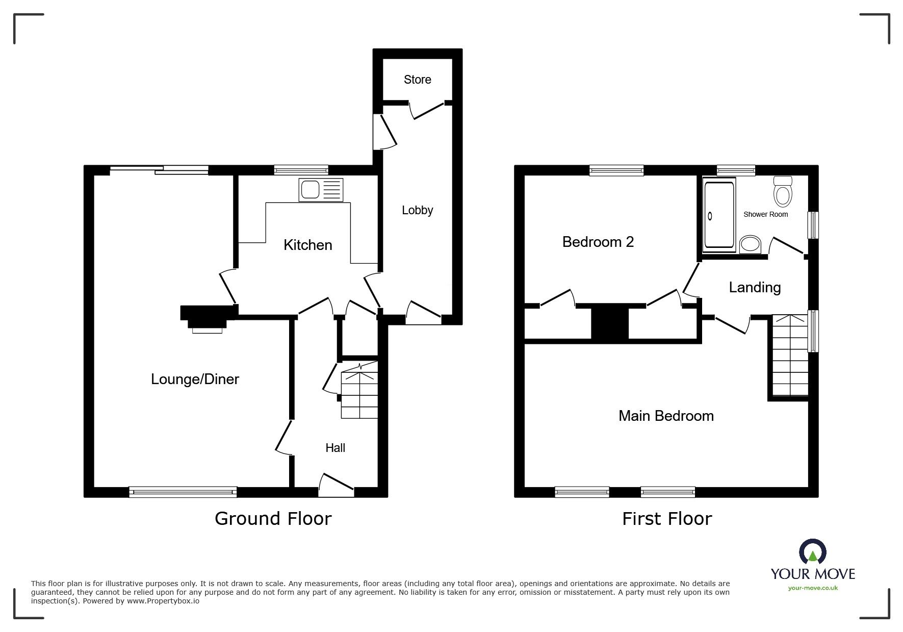 Floorplan of 2 bedroom Semi Detached House for sale, Cropredy Road, West Heath, Birmingham, B31
