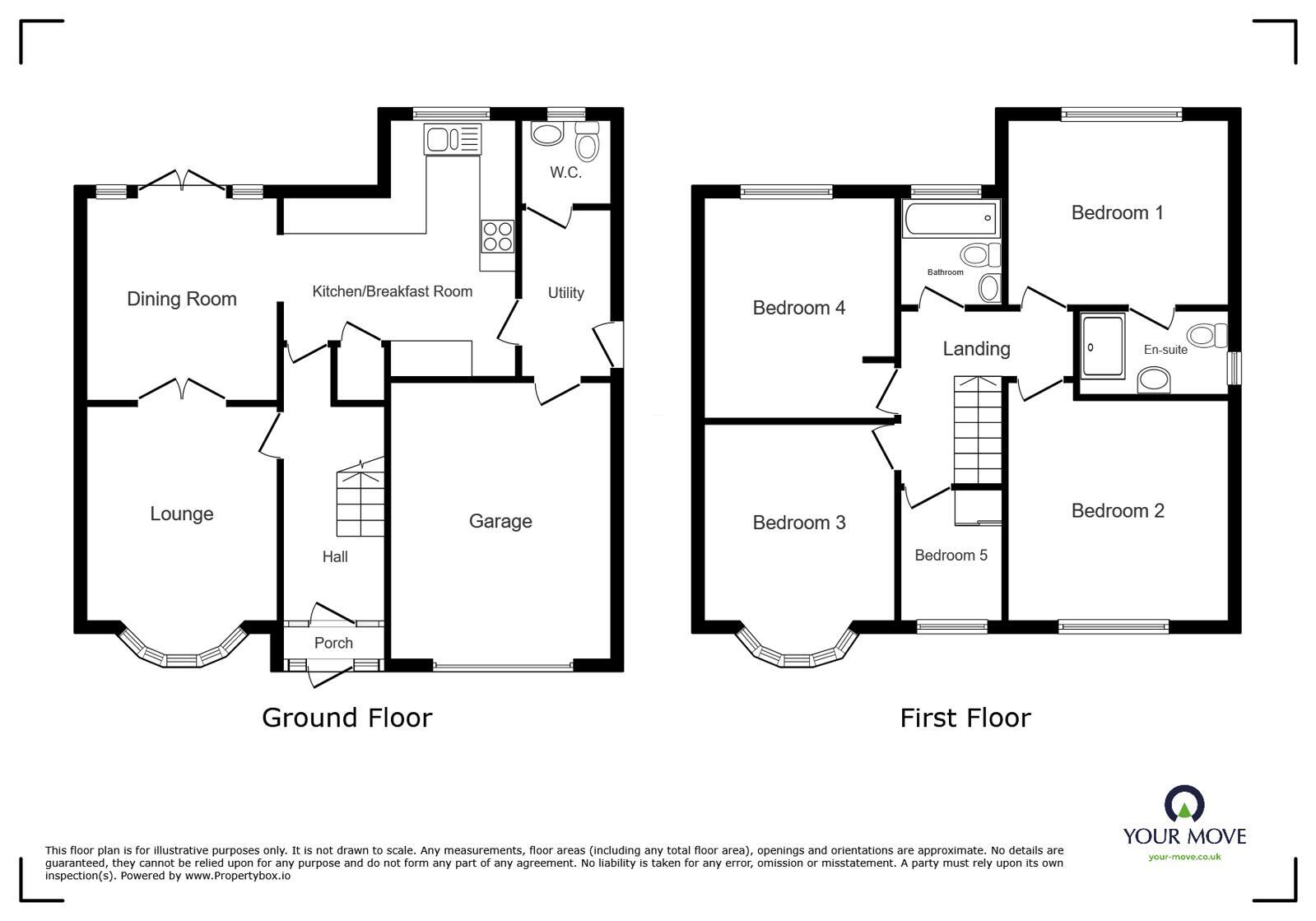 Floorplan of 5 bedroom Semi Detached House for sale, St. Godwalds Road, Bromsgrove, Worcestershire, B60