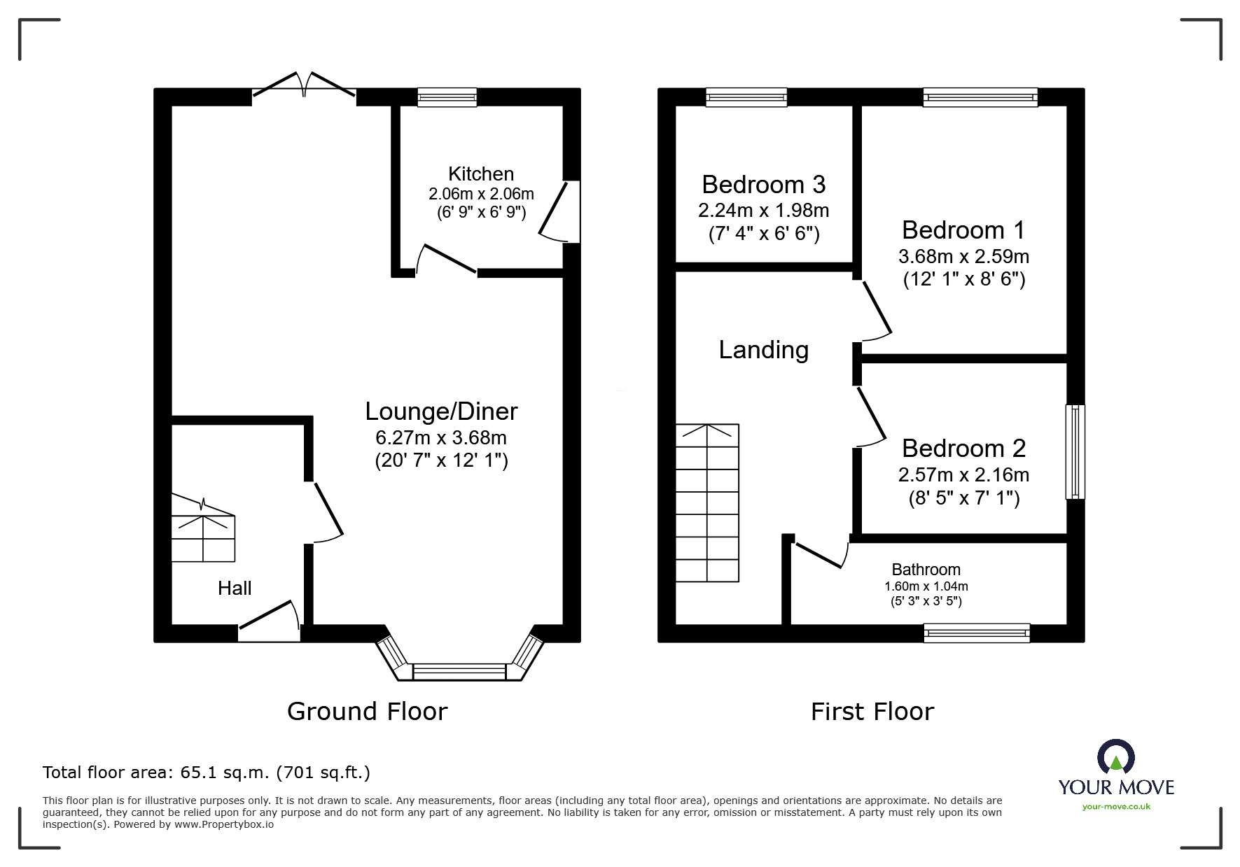 Floorplan of 3 bedroom Detached House to rent, Avon Close, Bromsgrove, Worcestershire, B60