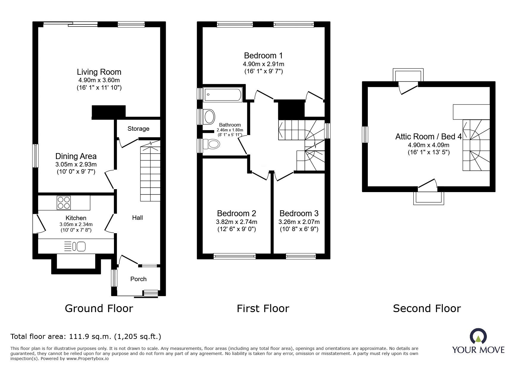 Floorplan of 3 bedroom Semi Detached House for sale, New Road, Bromsgrove, Worcestershire, B60
