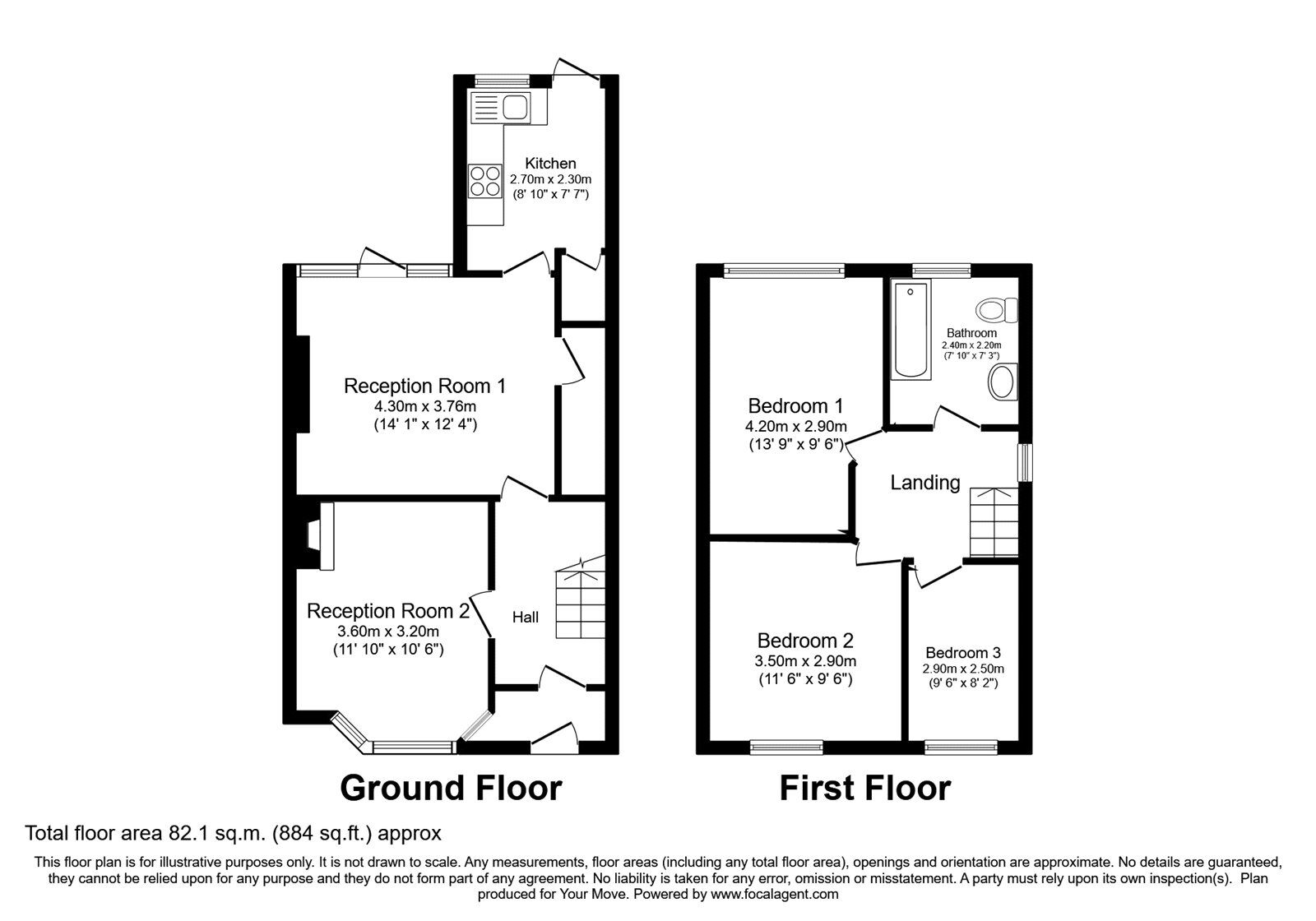 Floorplan of 3 bedroom Mid Terrace House for sale, Tilsley Grove, Birmingham, West Midlands, B23