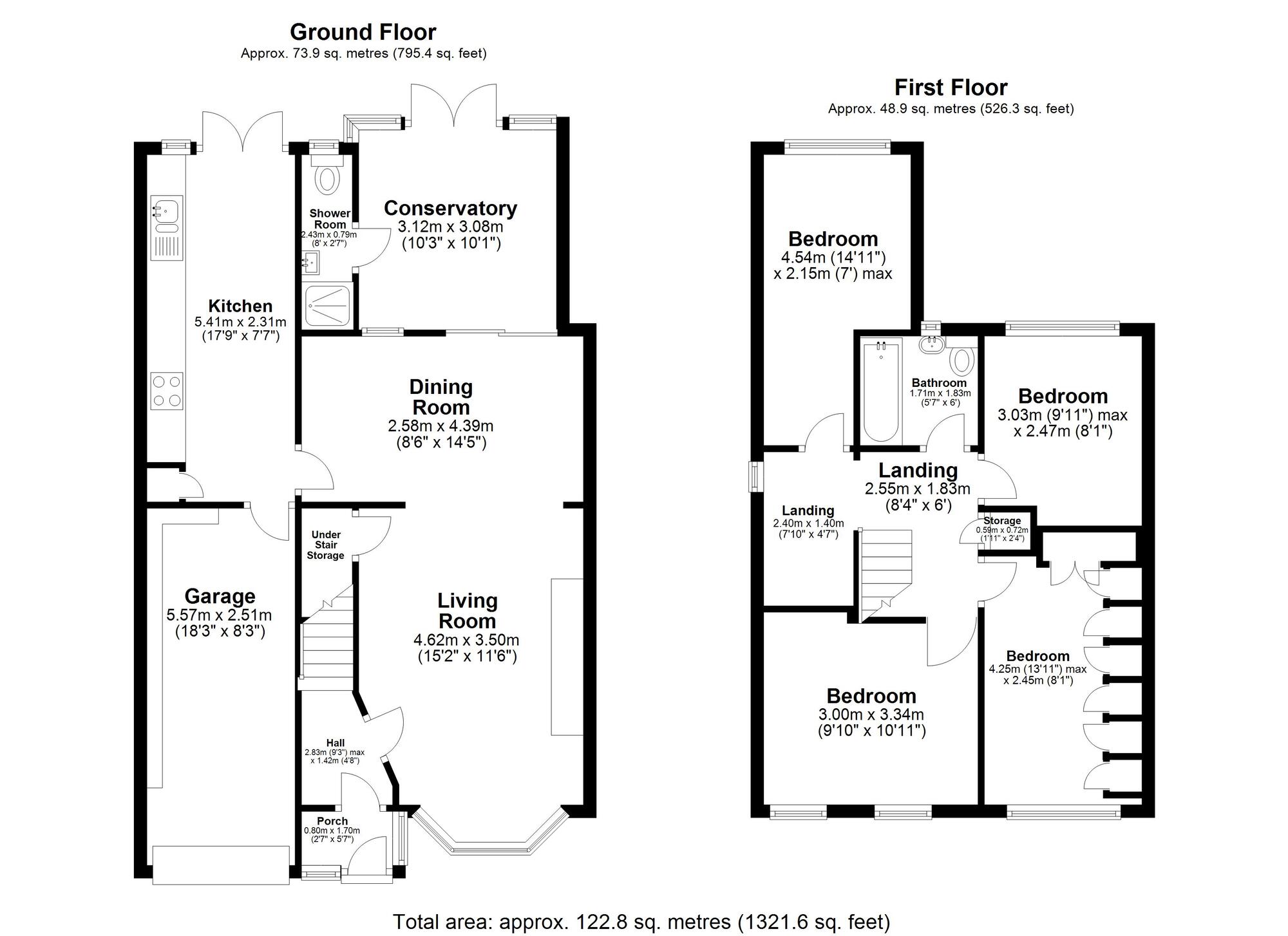 Floorplan of 4 bedroom Semi Detached House for sale, Whittleford Grove, Birmingham, West Midlands, B36