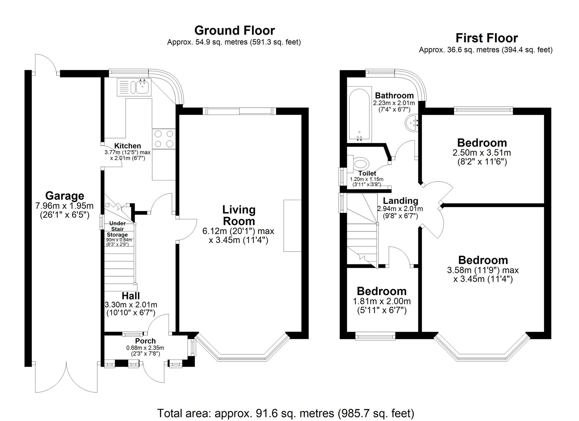 Floorplan of 3 bedroom Detached House for sale, Chester Road, Castle Bromwich, West Midlands, B36