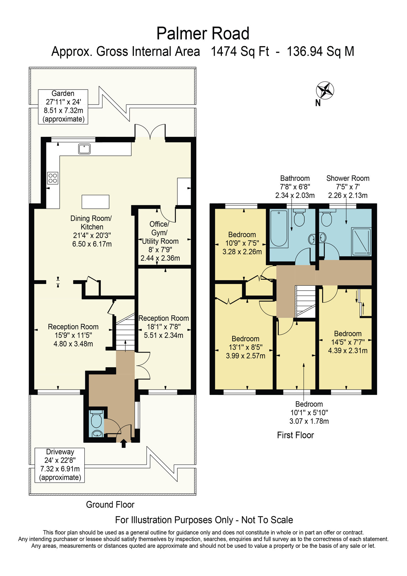 Floorplan of 4 bedroom End Terrace House for sale, Palmer Road, Essex, RM8