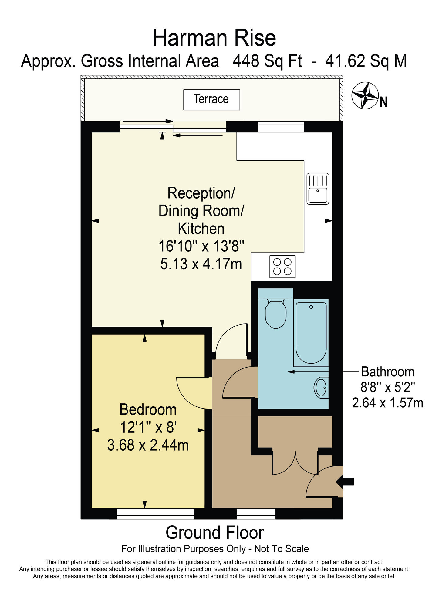 Floorplan of 1 bedroom  Flat for sale, Harman Rise, Seven Kings, Essex, IG3