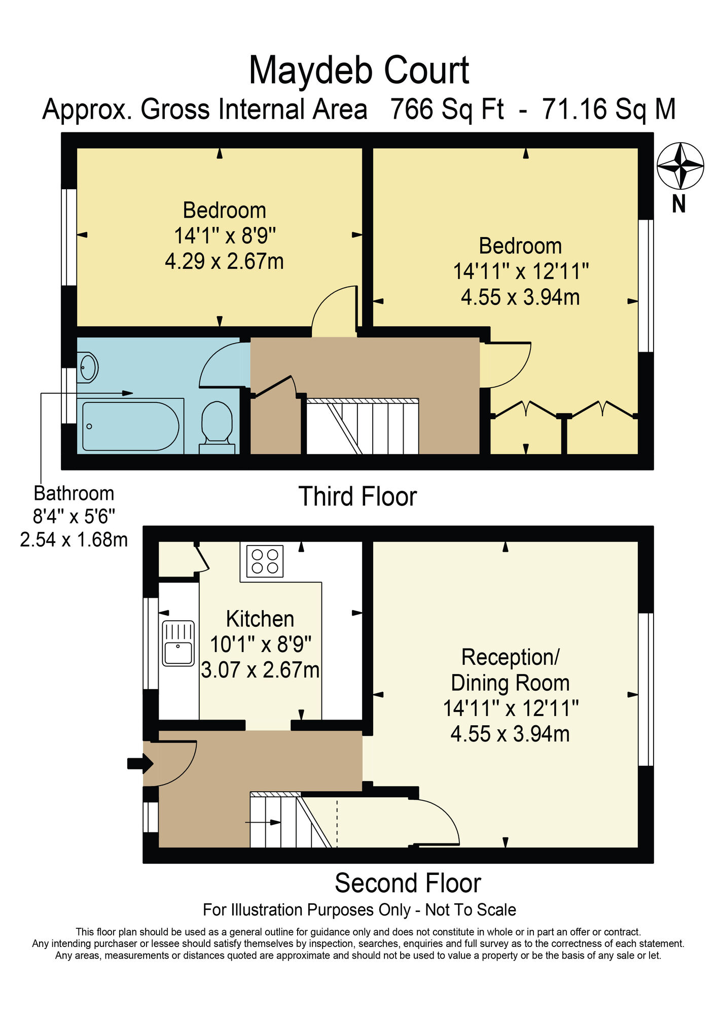 Floorplan of 2 bedroom  Flat for sale, Maydeb Court, Whalebone Lane South, Chadwell Heath, RM6