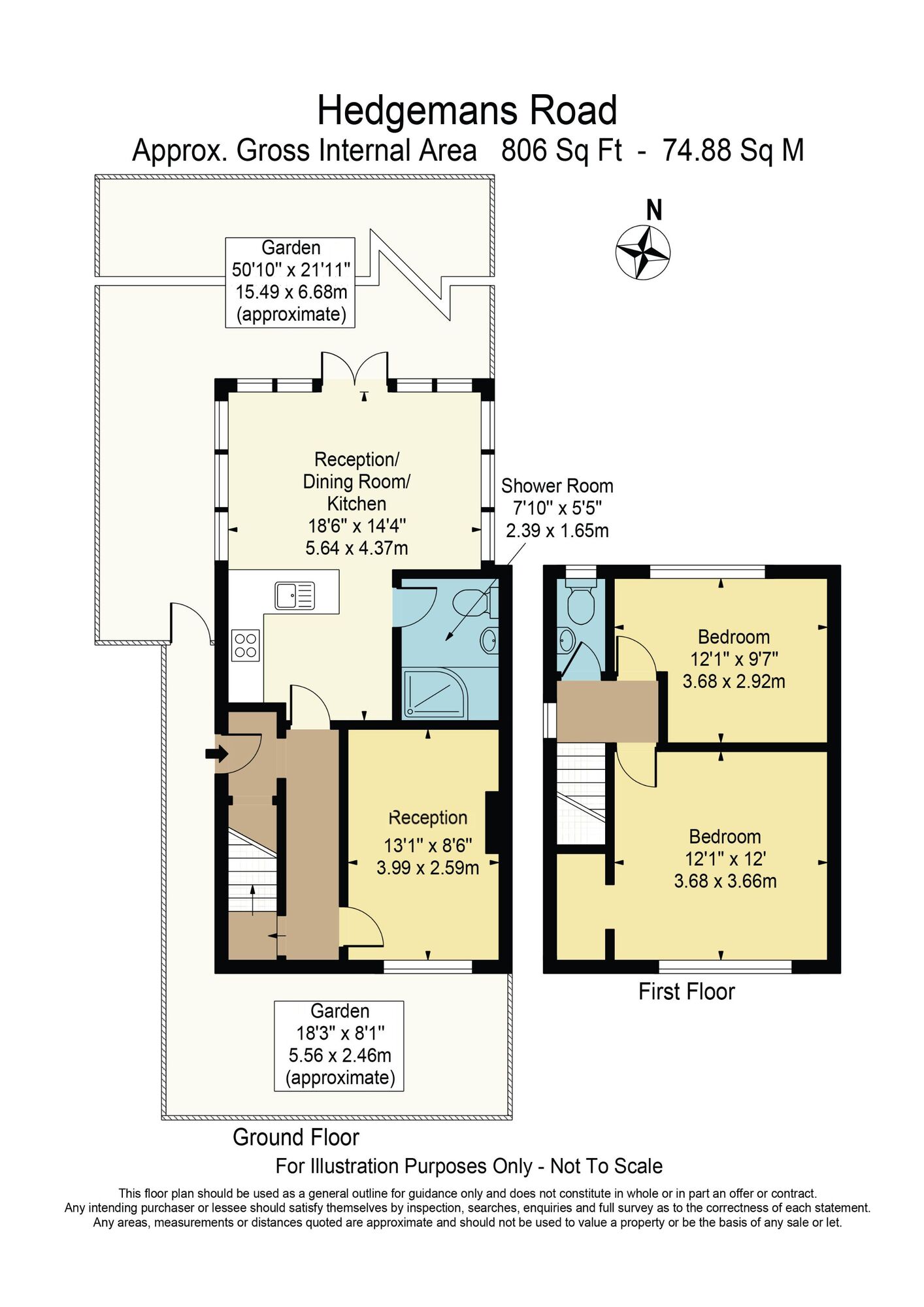 Floorplan of 2 bedroom End Terrace House for sale, Hedgemans Road, Essex, RM9