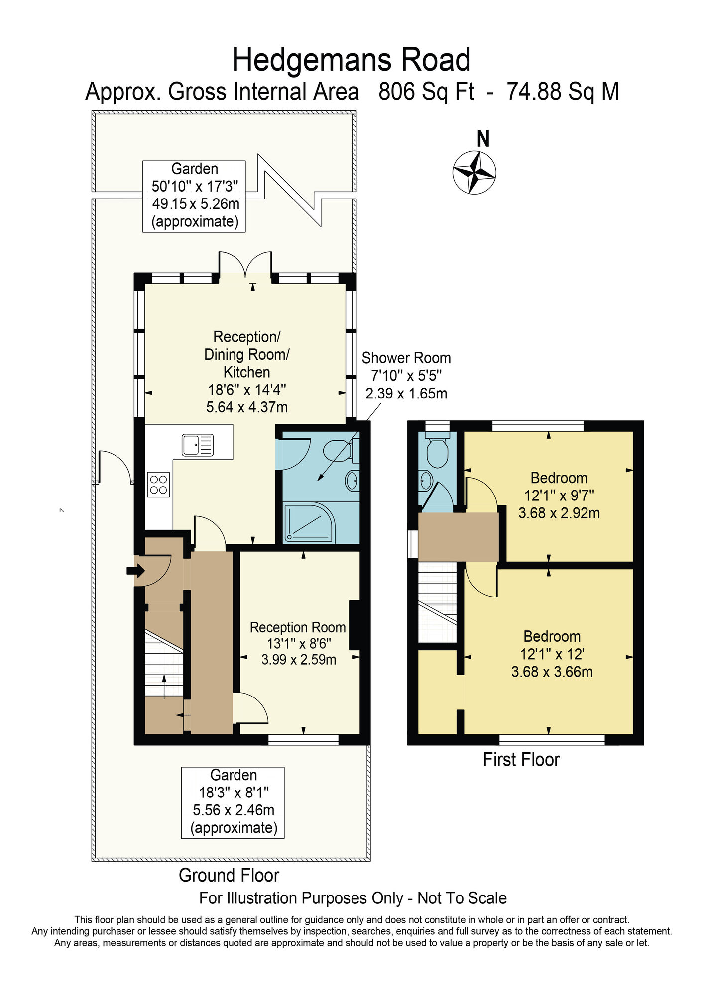 Floorplan of 2 bedroom End Terrace House for sale, Hedgemans Road, Essex, RM9