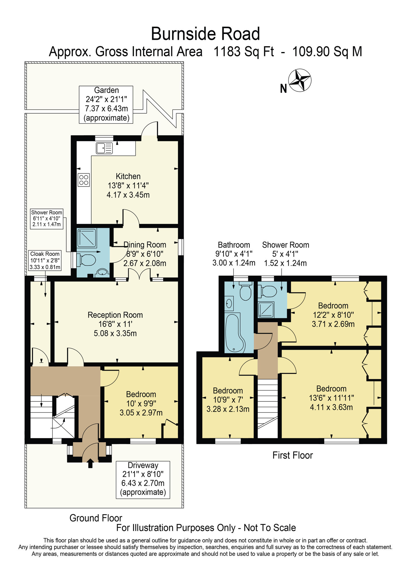 Floorplan of 4 bedroom Mid Terrace House for sale, Burnside Road, Essex, RM8