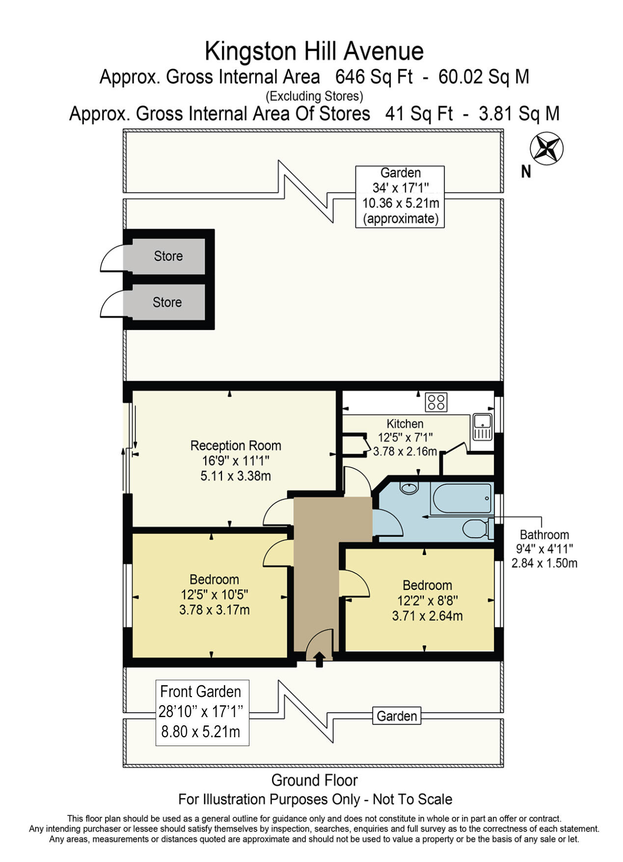 Floorplan of 2 bedroom  Flat for sale, Kingston Hill Avenue, Chadwell Heath, RM6