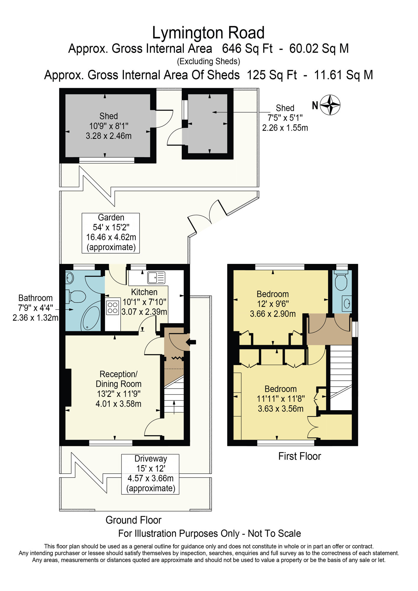 Floorplan of 2 bedroom End Terrace House for sale, Lymington Road, Dagenham, RM8