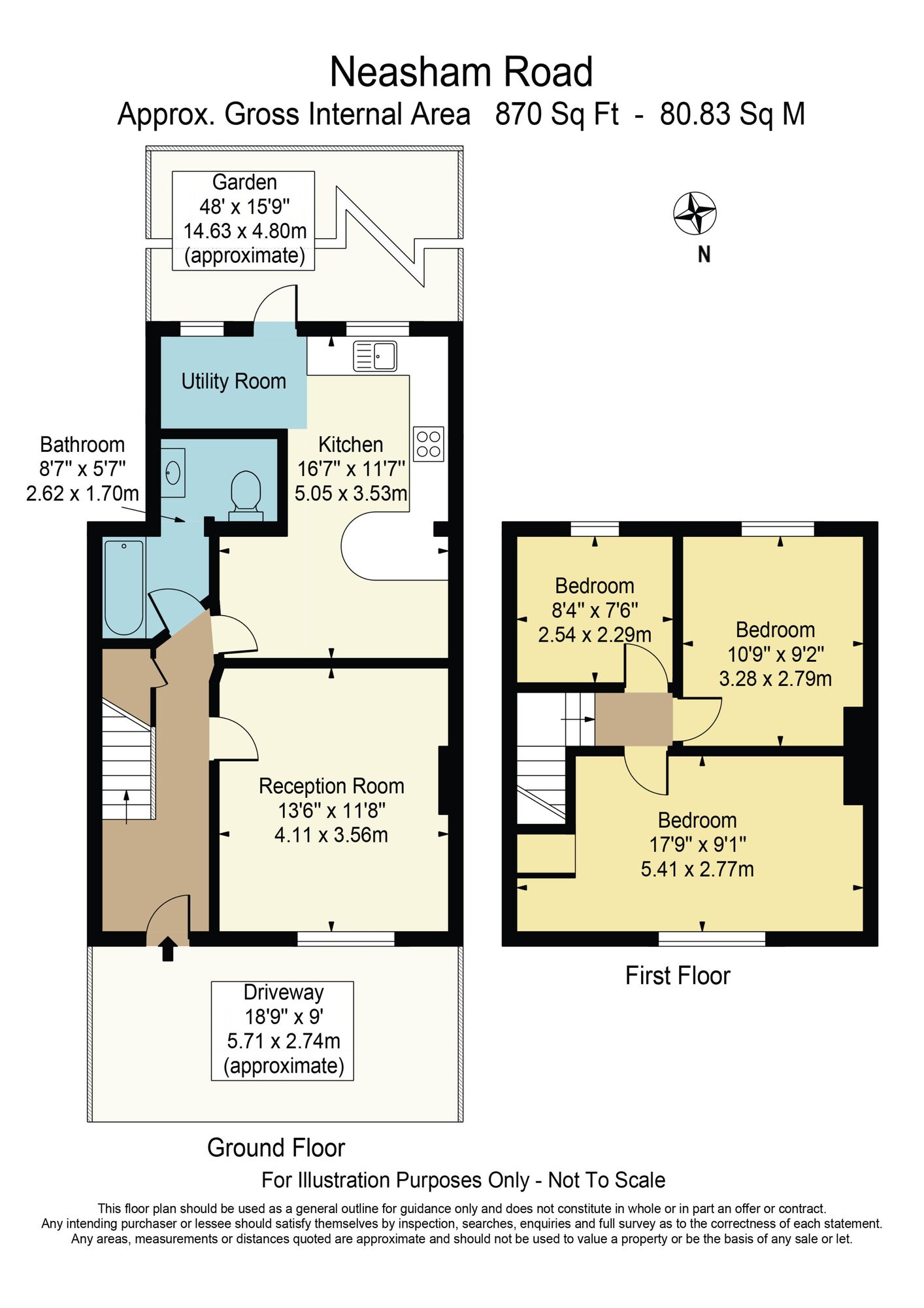 Floorplan of 3 bedroom Mid Terrace House for sale, Neasham Road, Dagenham, RM8