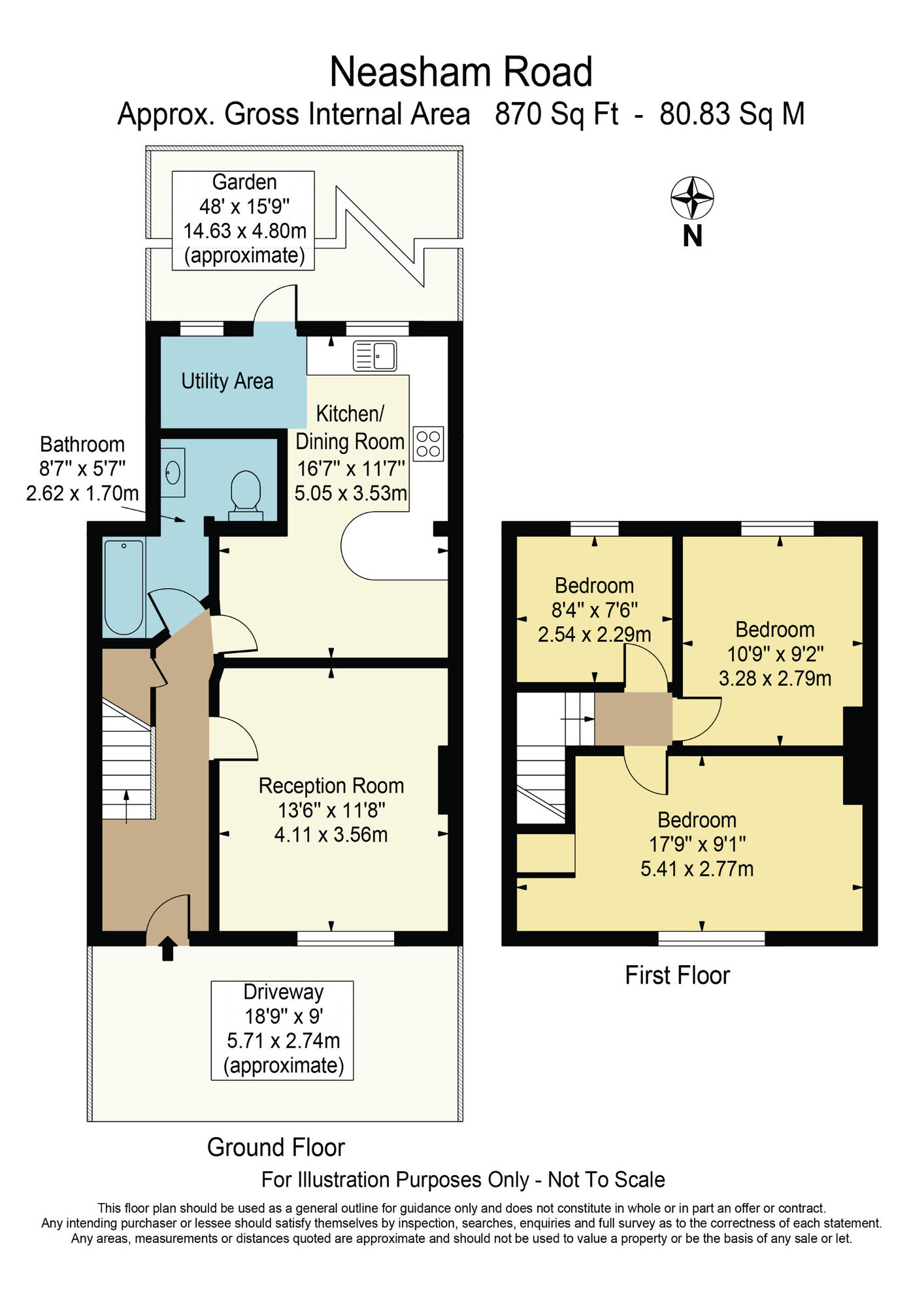 Floorplan of 3 bedroom Mid Terrace House for sale, Neasham Road, Dagenham, RM8